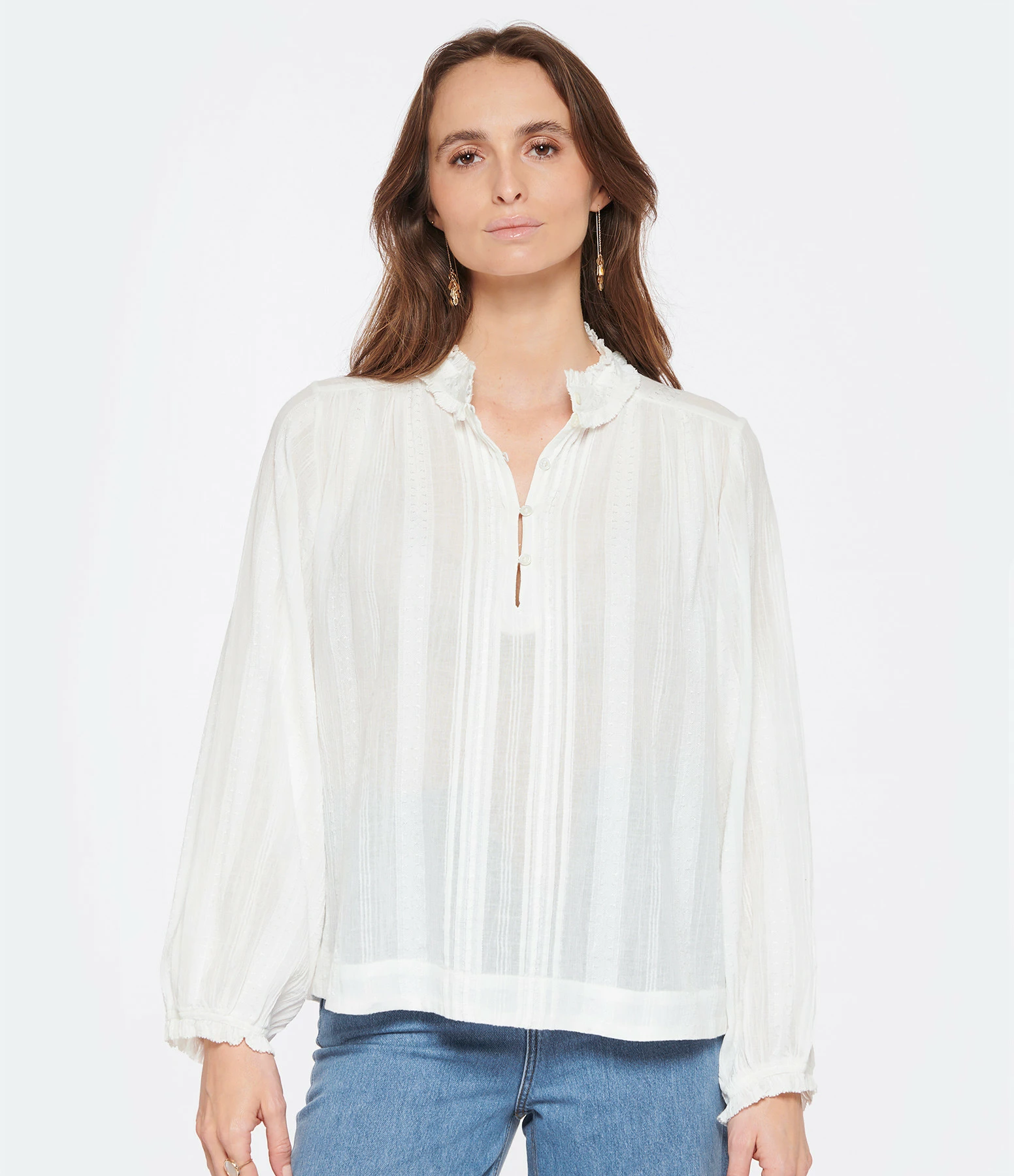 Vanessa Bruno Blouse Prado Coton Blanc – Image 3