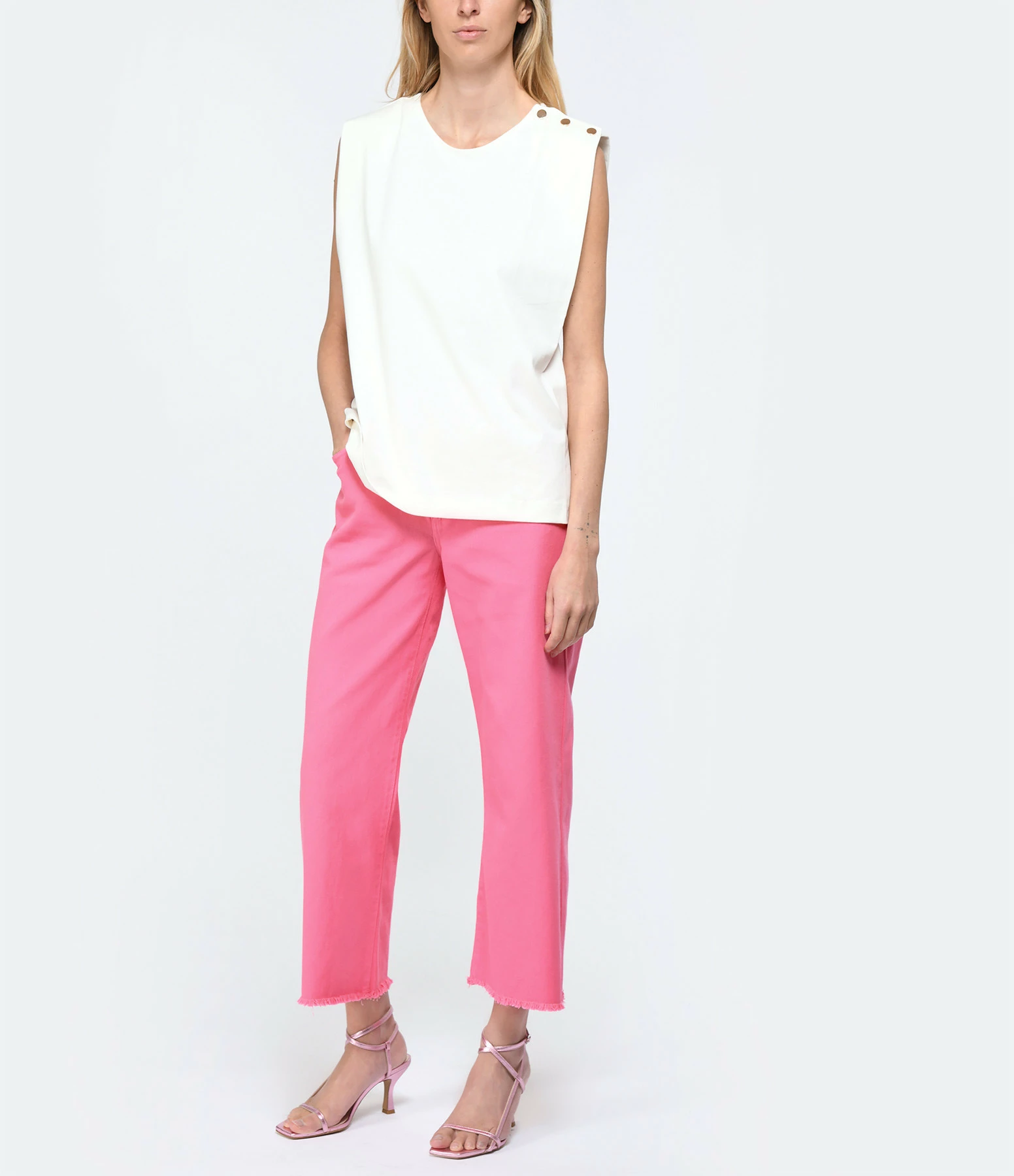 Vanessa Bruno Tee-shirt Amandine Coton Écru – Image 4