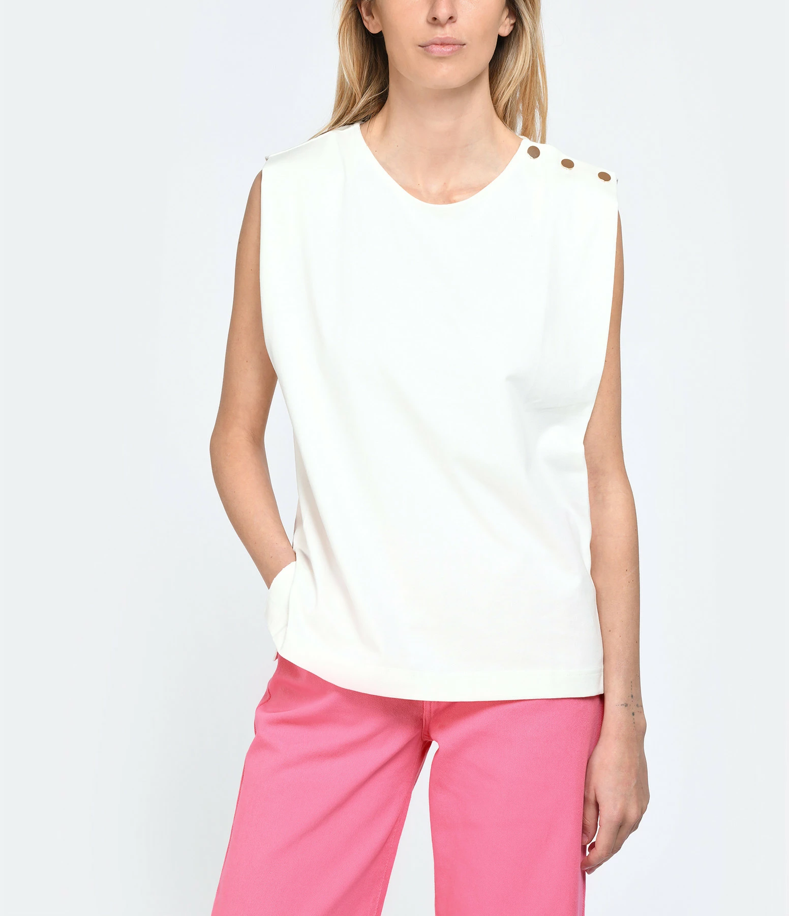 Vanessa Bruno Tee-shirt Amandine Coton Écru – Image 2