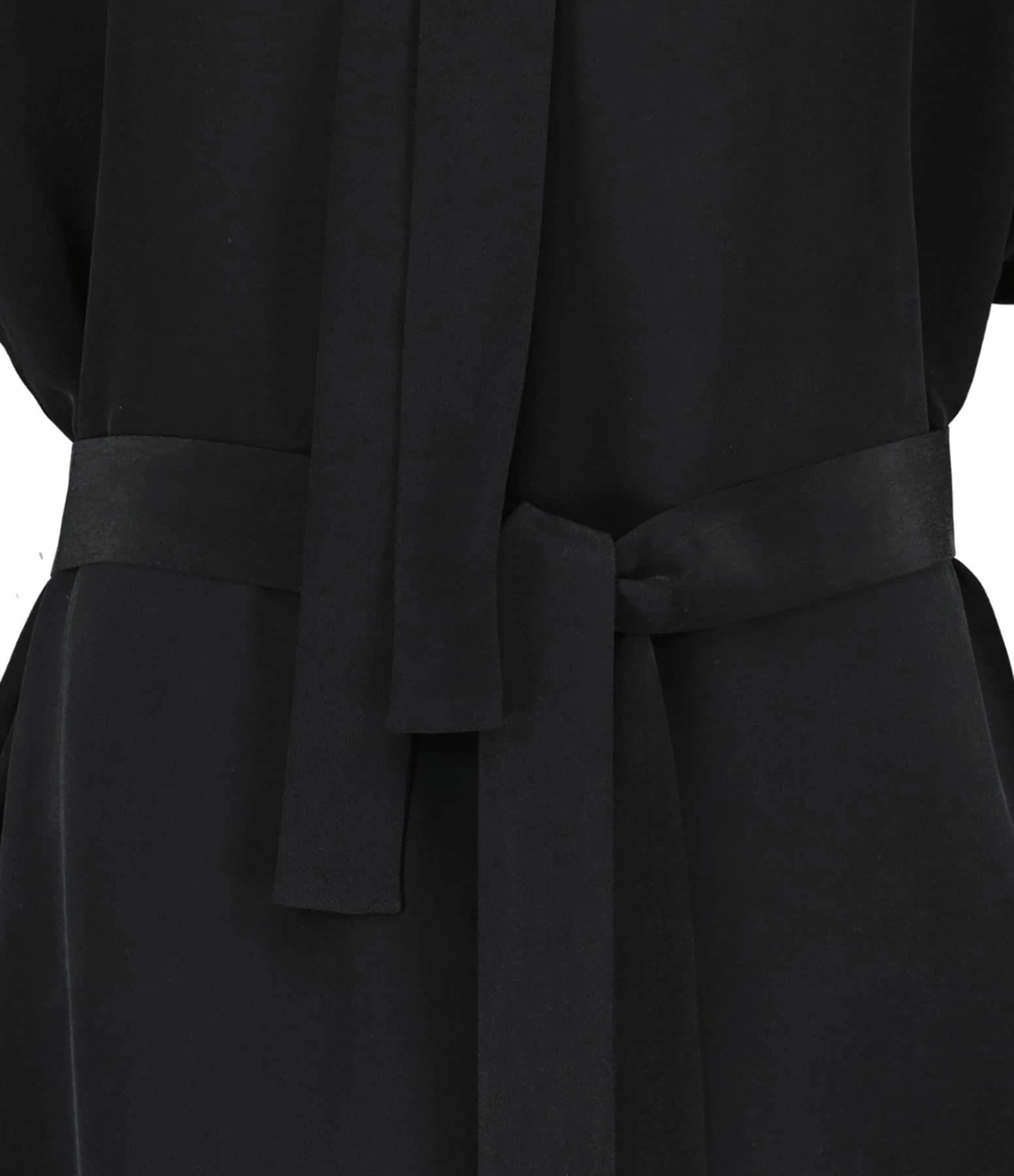 Vanessa Bruno Robe Midi Amarilla Soie Noir 4 Vanessa Bruno Robe Midi Amarilla Soie Noir – Image 2