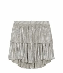 IRO Jupe Imama Lurex Argenté