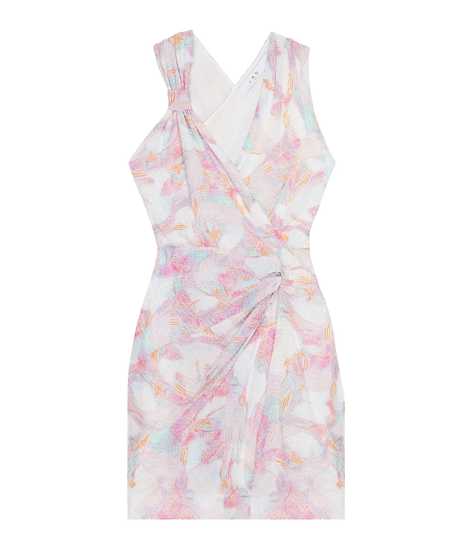 IRO Robe Fredja Imprimé Rose Clair