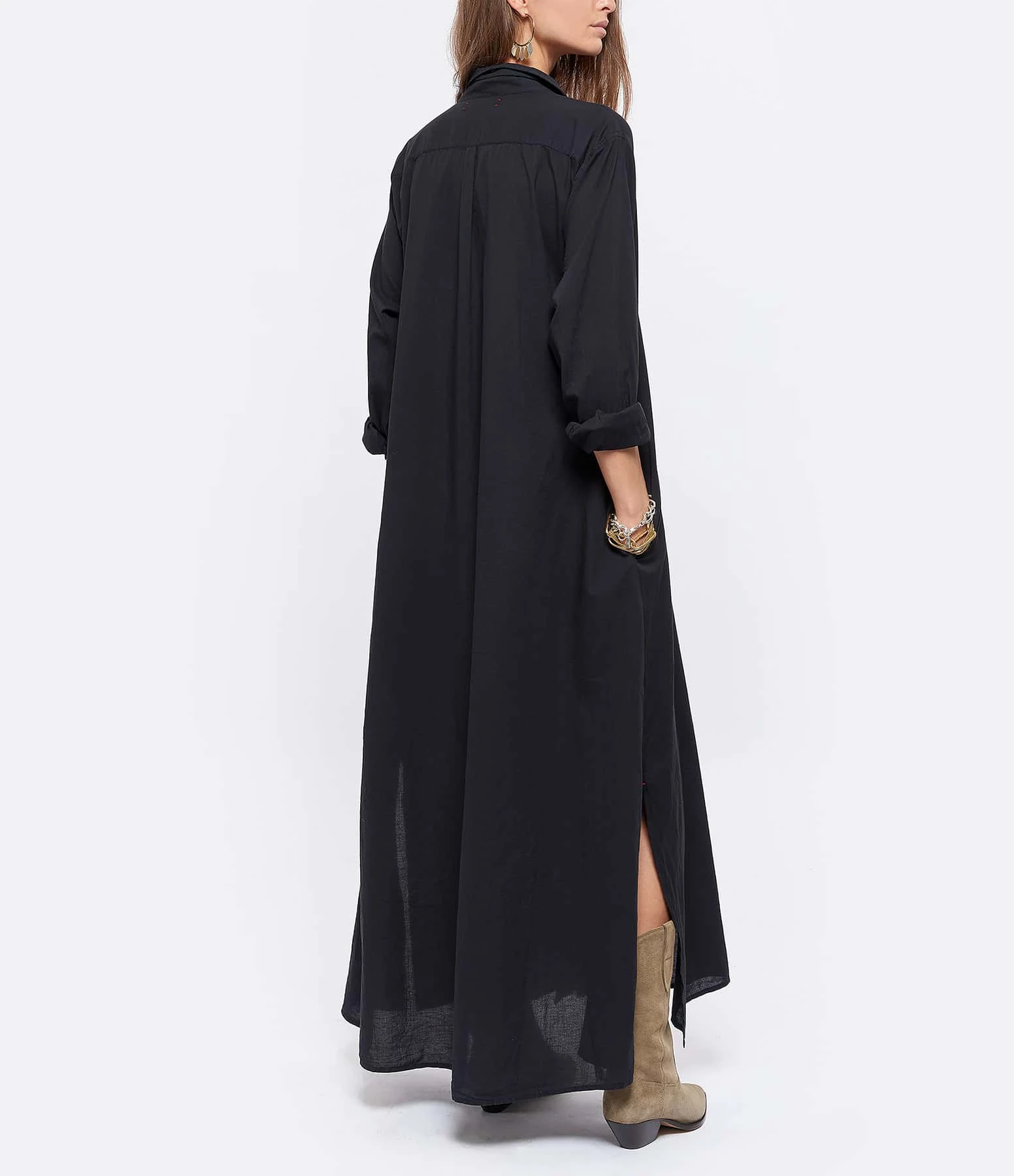 XIRENA Robe Longue Boden Coton Noir – Image 4