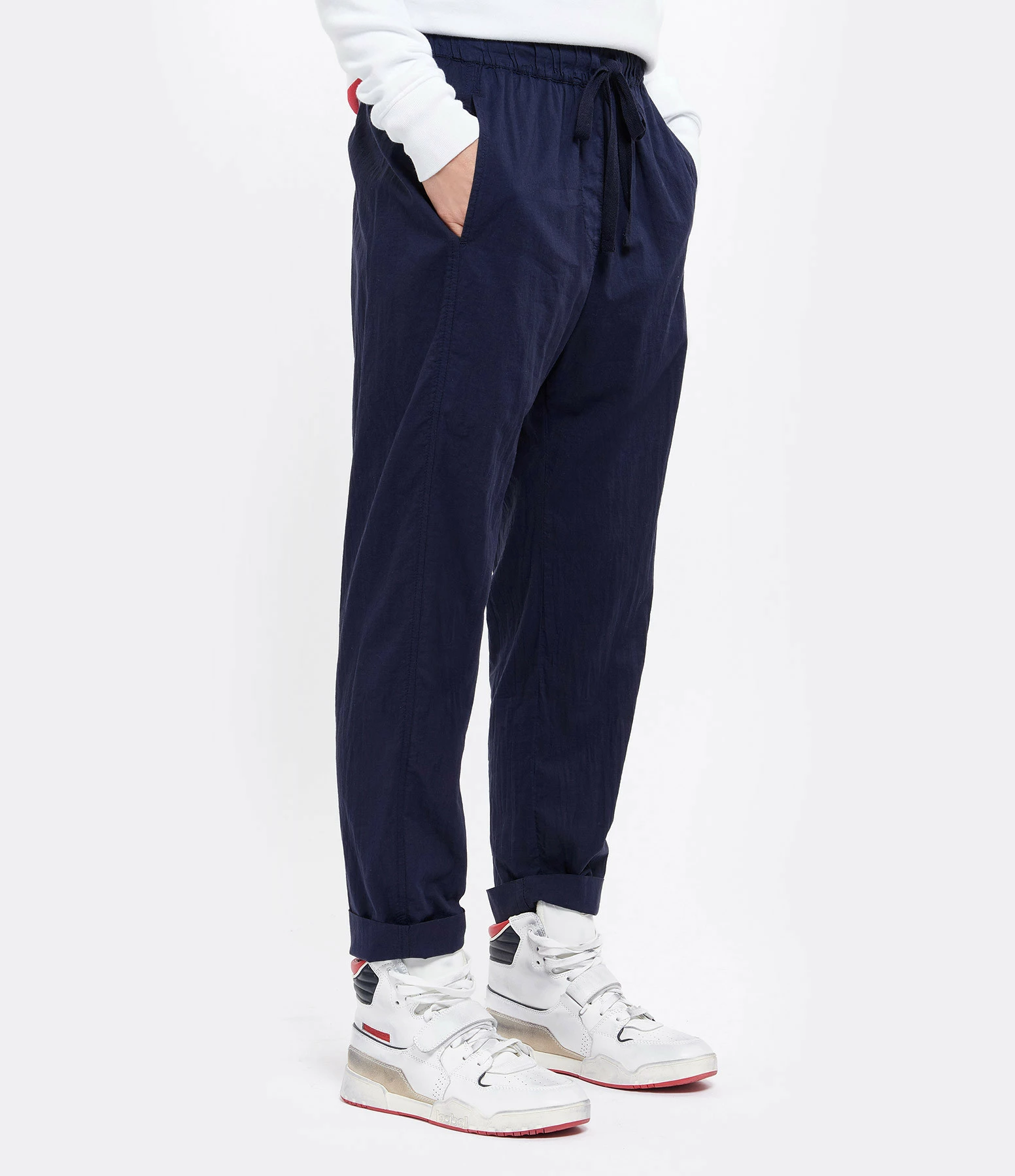 XIRENA Pantalon Fin Draper Coton Navy – Image 4