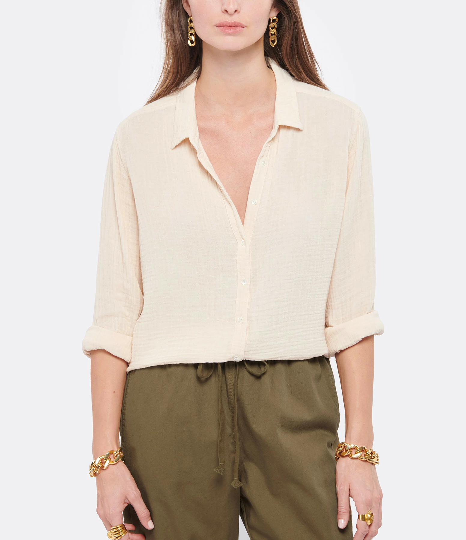 XIRENA Chemise Scout Écru Vintage – Image 3