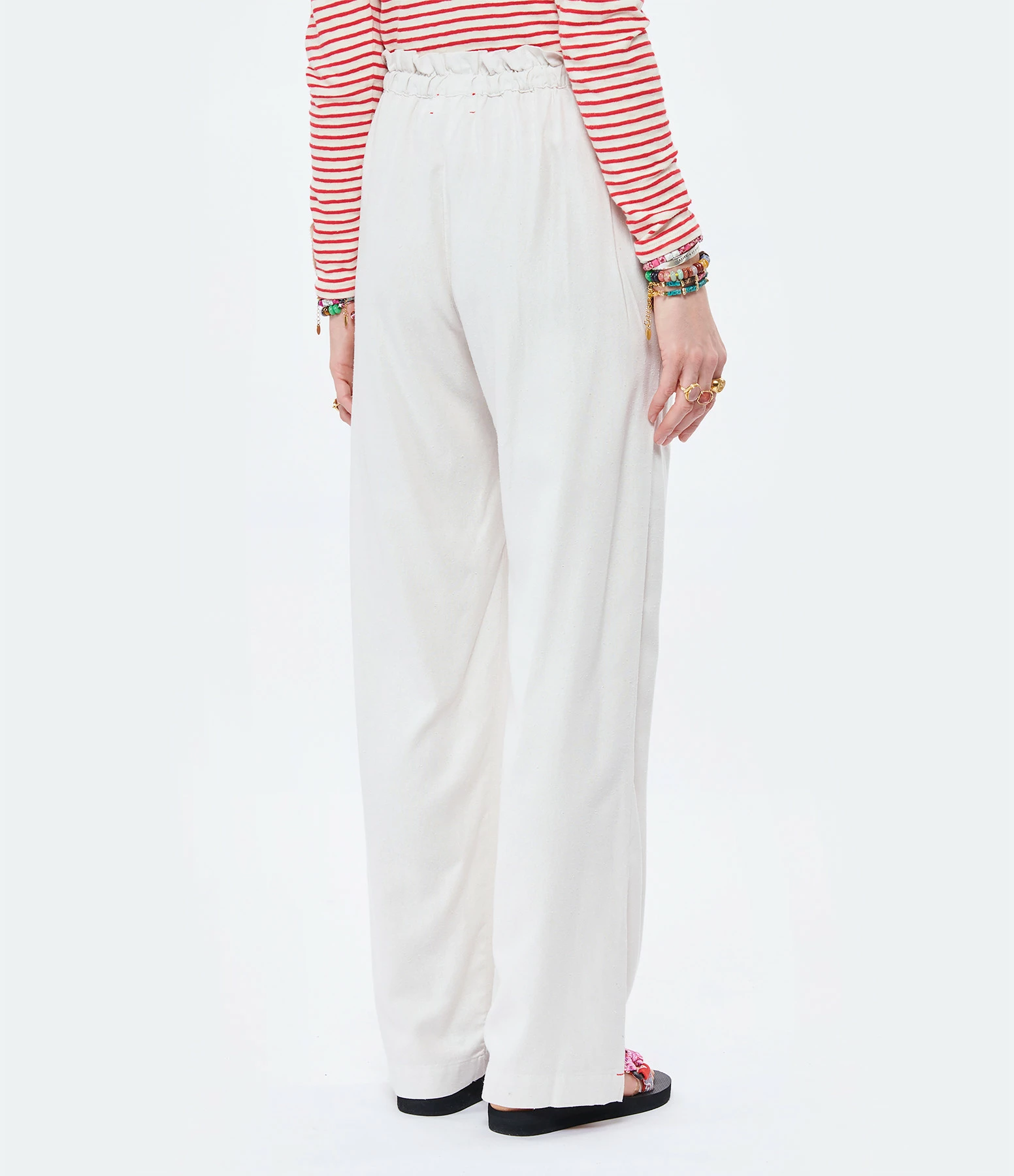 XIRENA Pantalon Talin Soie Ivoire – Image 5