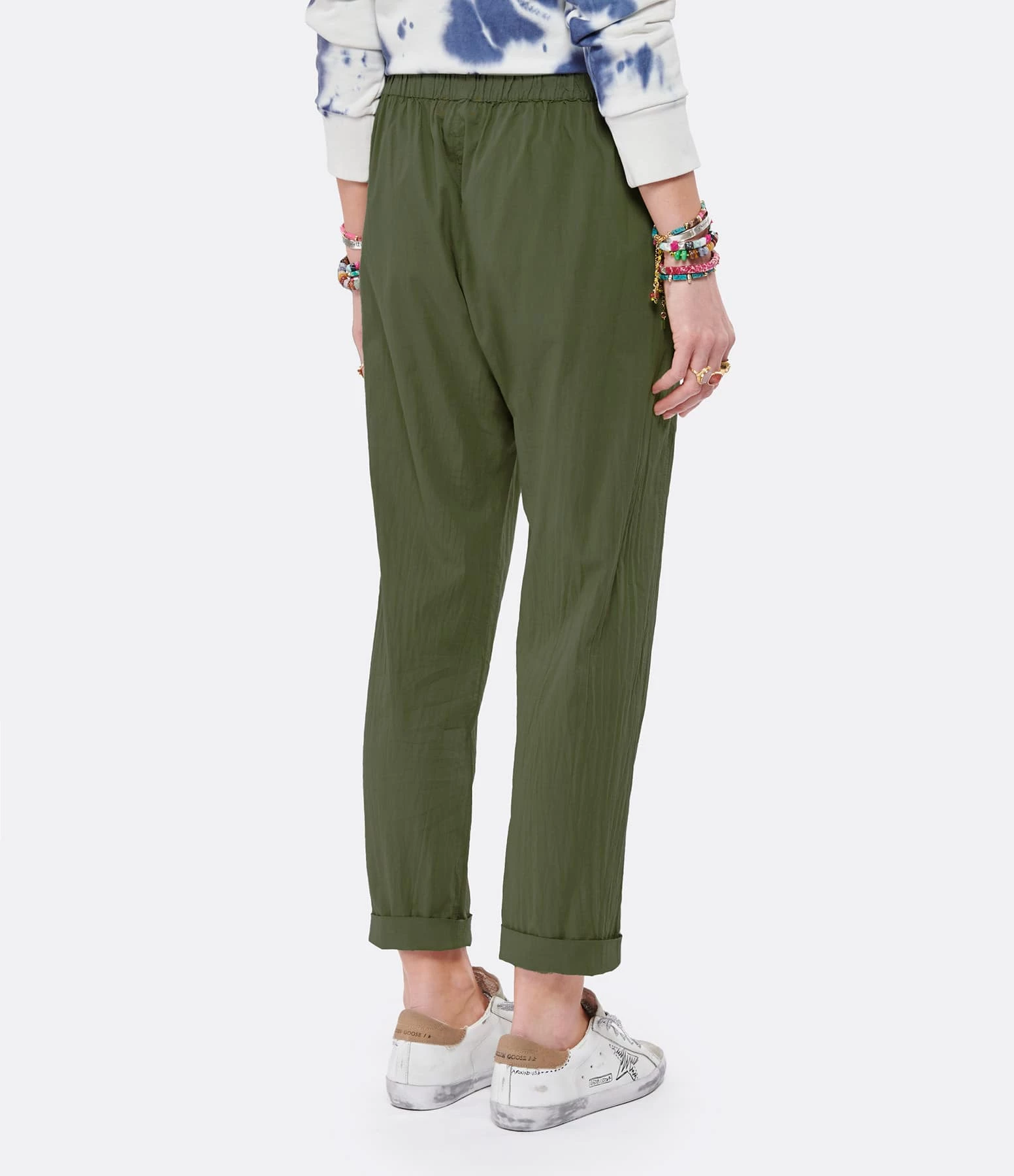 XIRENA Pantalon Fin Draper Coton Vert Aloe – Image 5