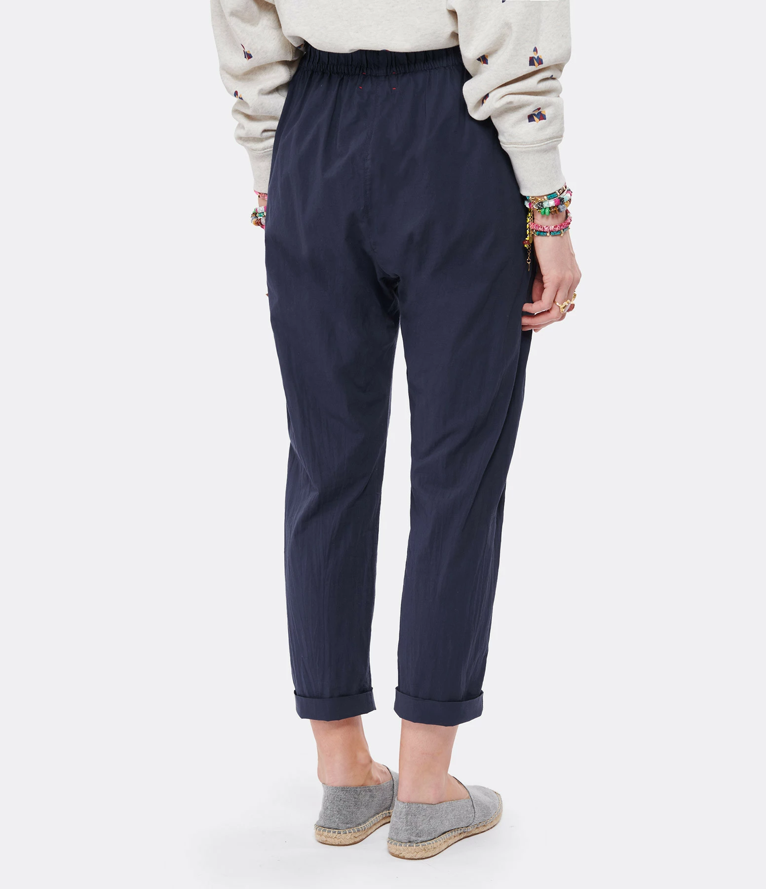 XIRENA Pantalon Fin Draper Coton Bleu Navy – Image 5