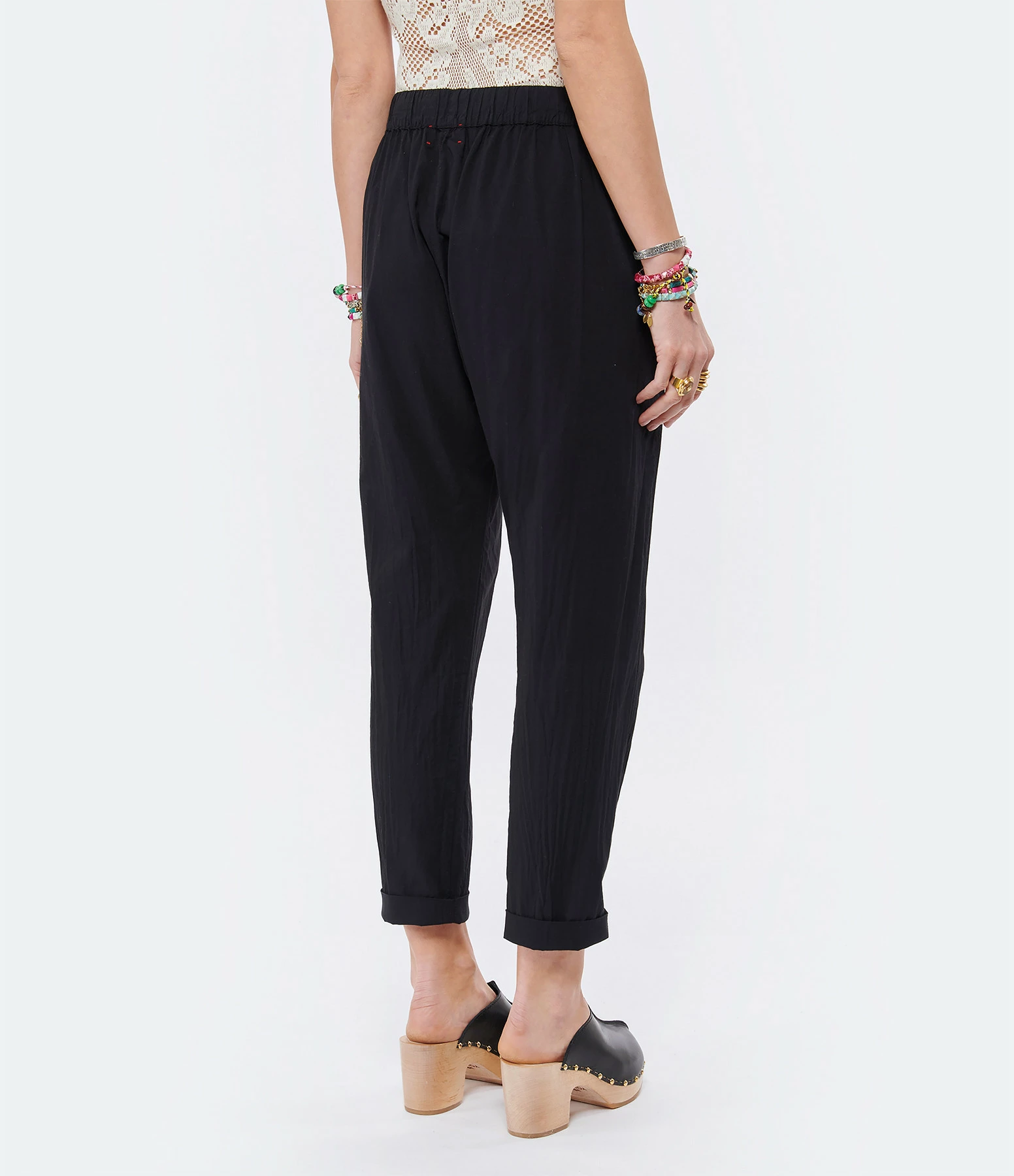 XIRENA Pantalon Fin Draper Coton Noir – Image 4