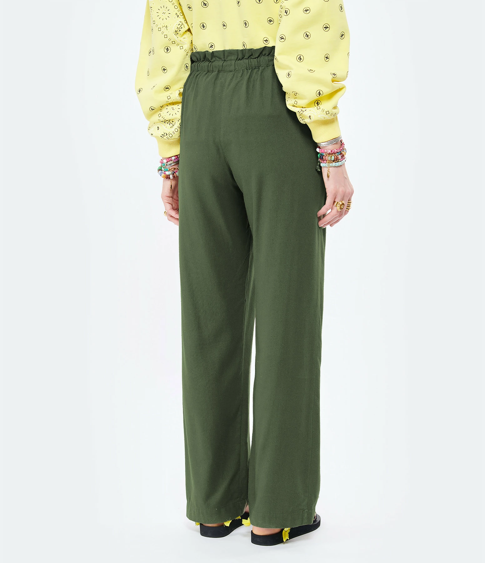 XIRENA Pantalon Talin Soie Vert Olive – Image 5