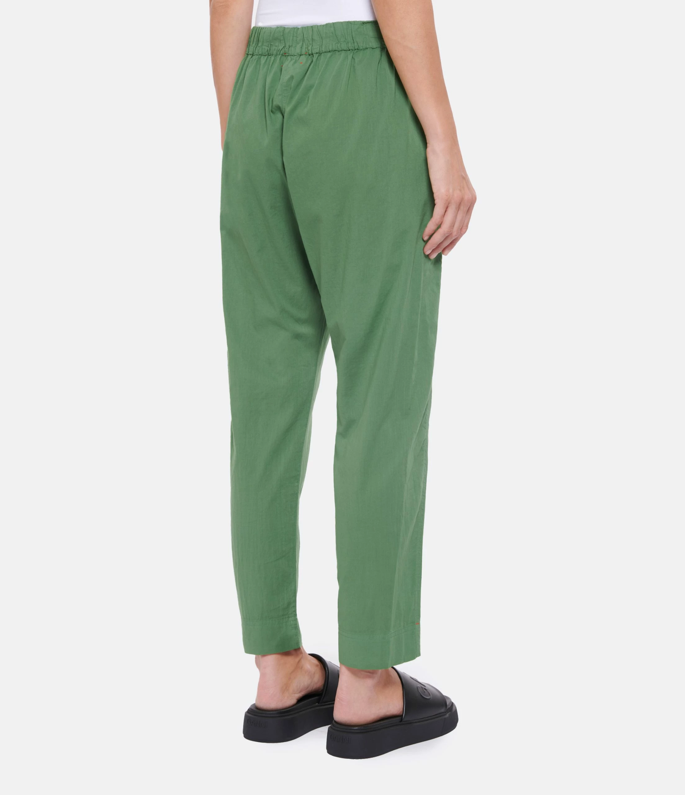 XIRENA Pantalon Fin Draper Coton Vert – Image 3