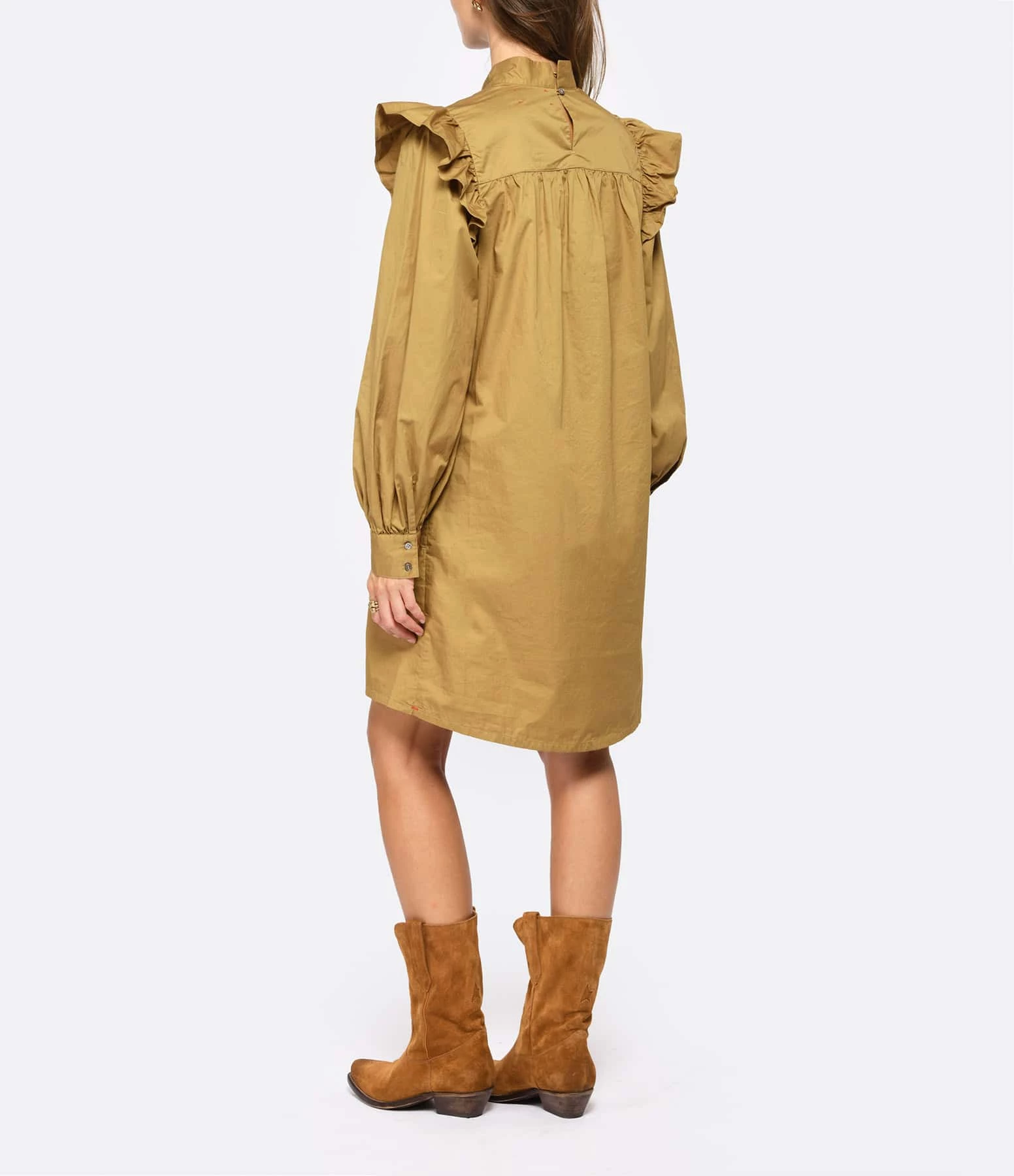 XIRENA Robe Nyla Coton Marron Gold – Image 4