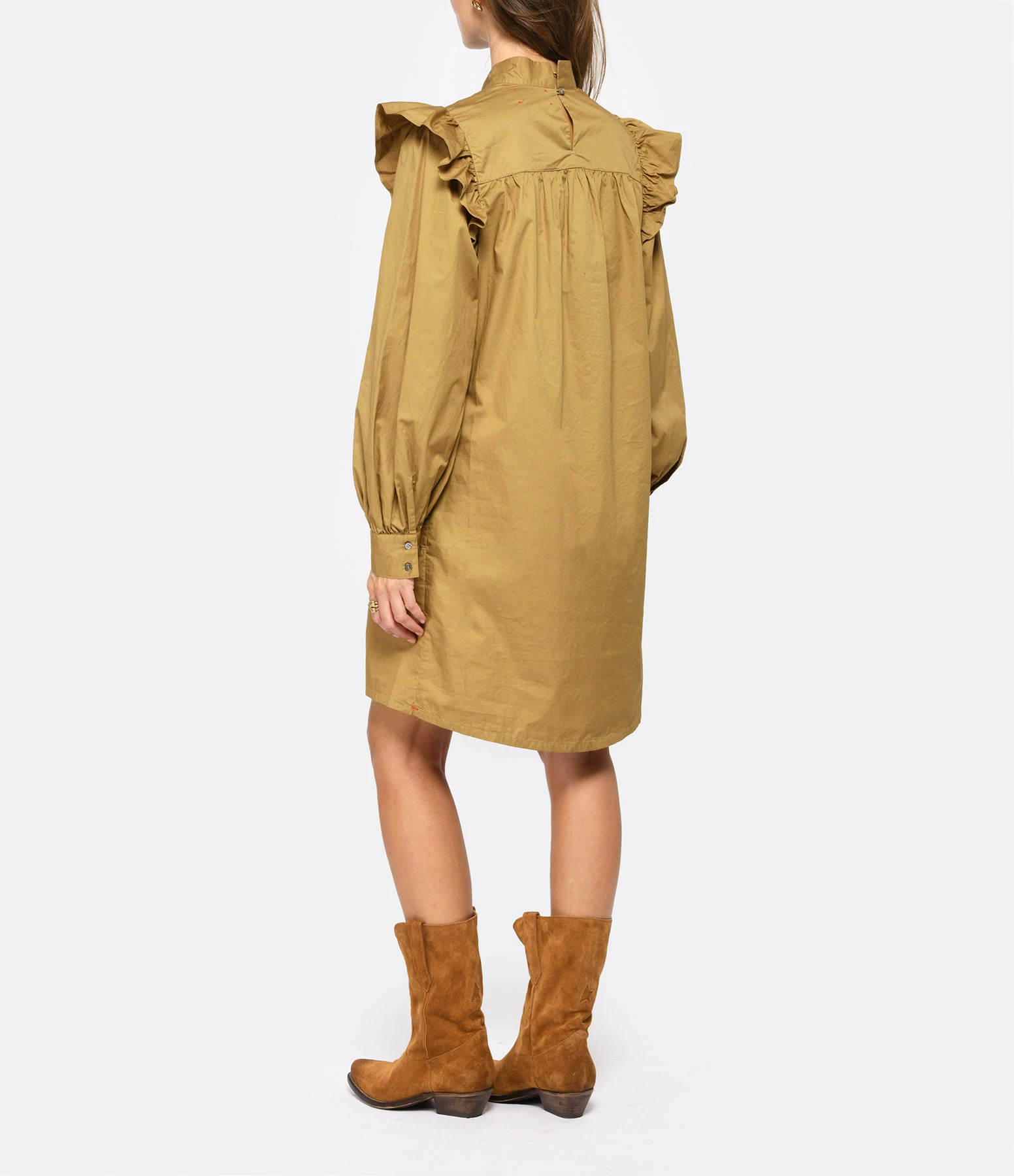 XIRENA Robe Nyla Coton Marron Gold – Image 4