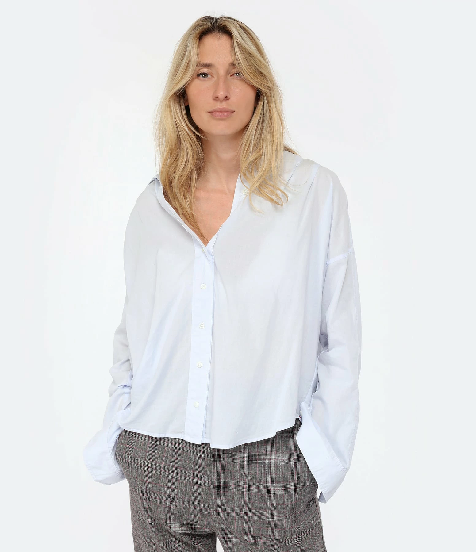 XIRENA Chemise Zoey Coton Bleu Ciel – Image 3