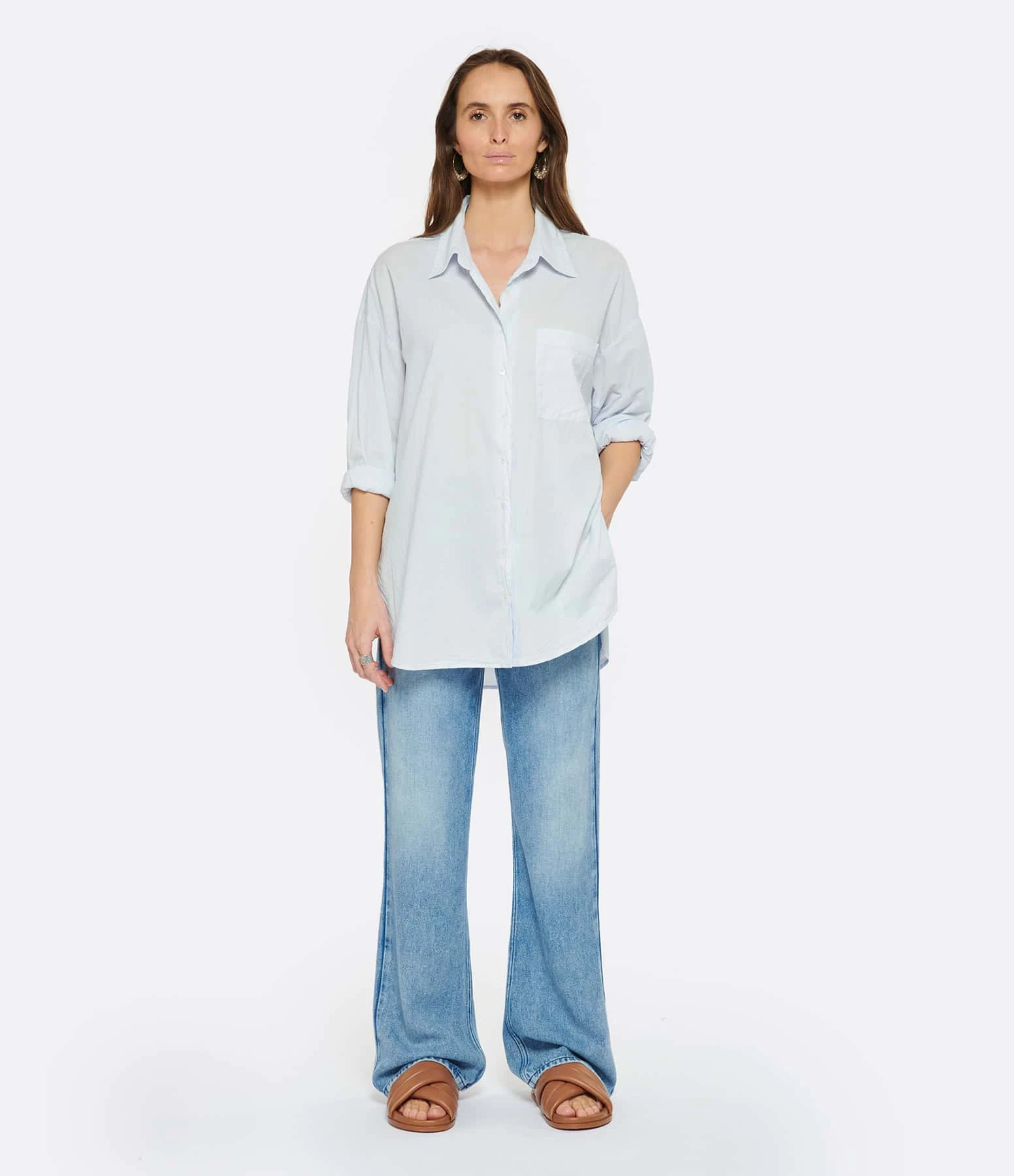 XIRENA Chemise Sydney Coton Bleu Ciel – Image 5