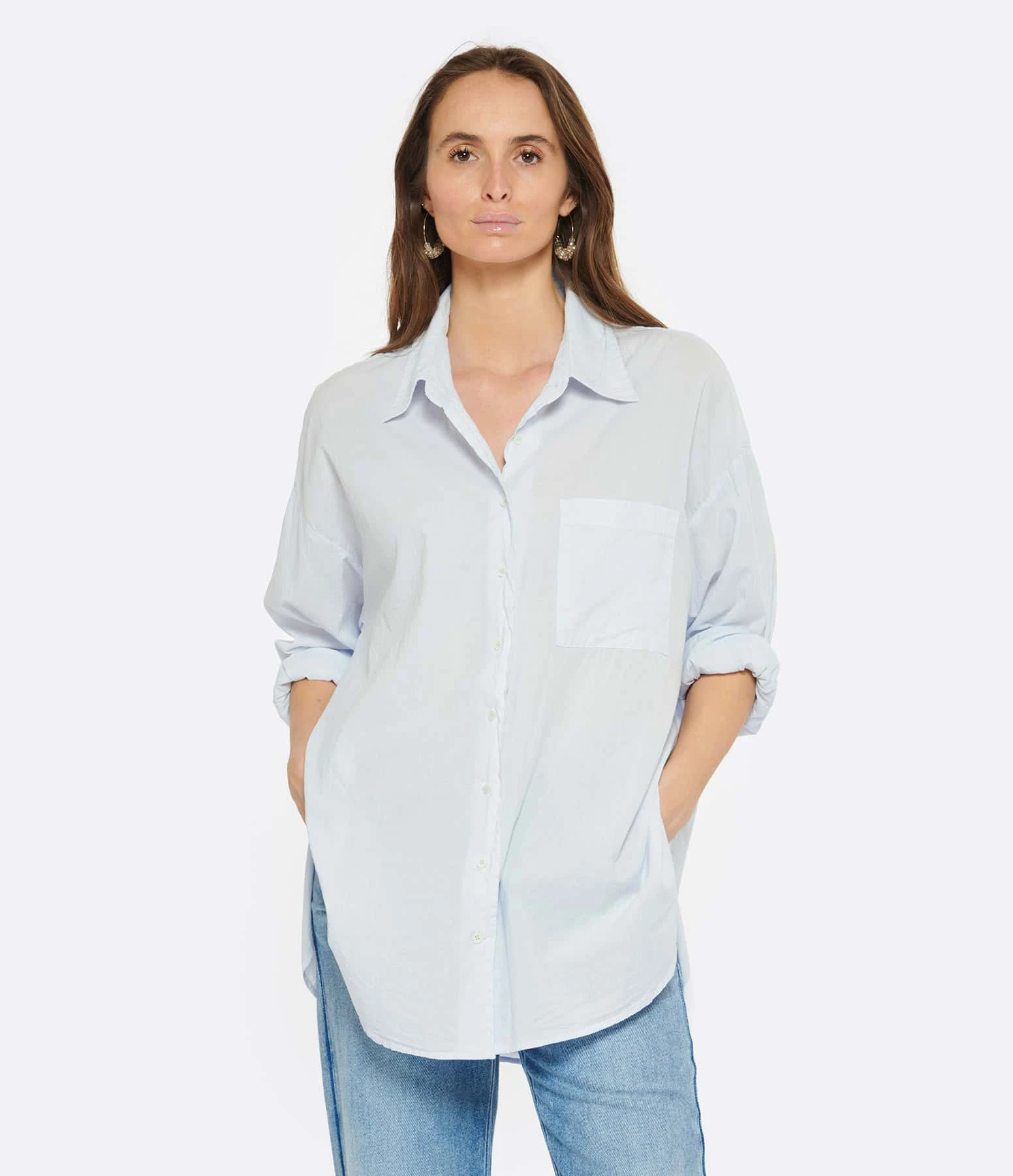 XIRENA Chemise Sydney Coton Bleu Ciel – Image 3