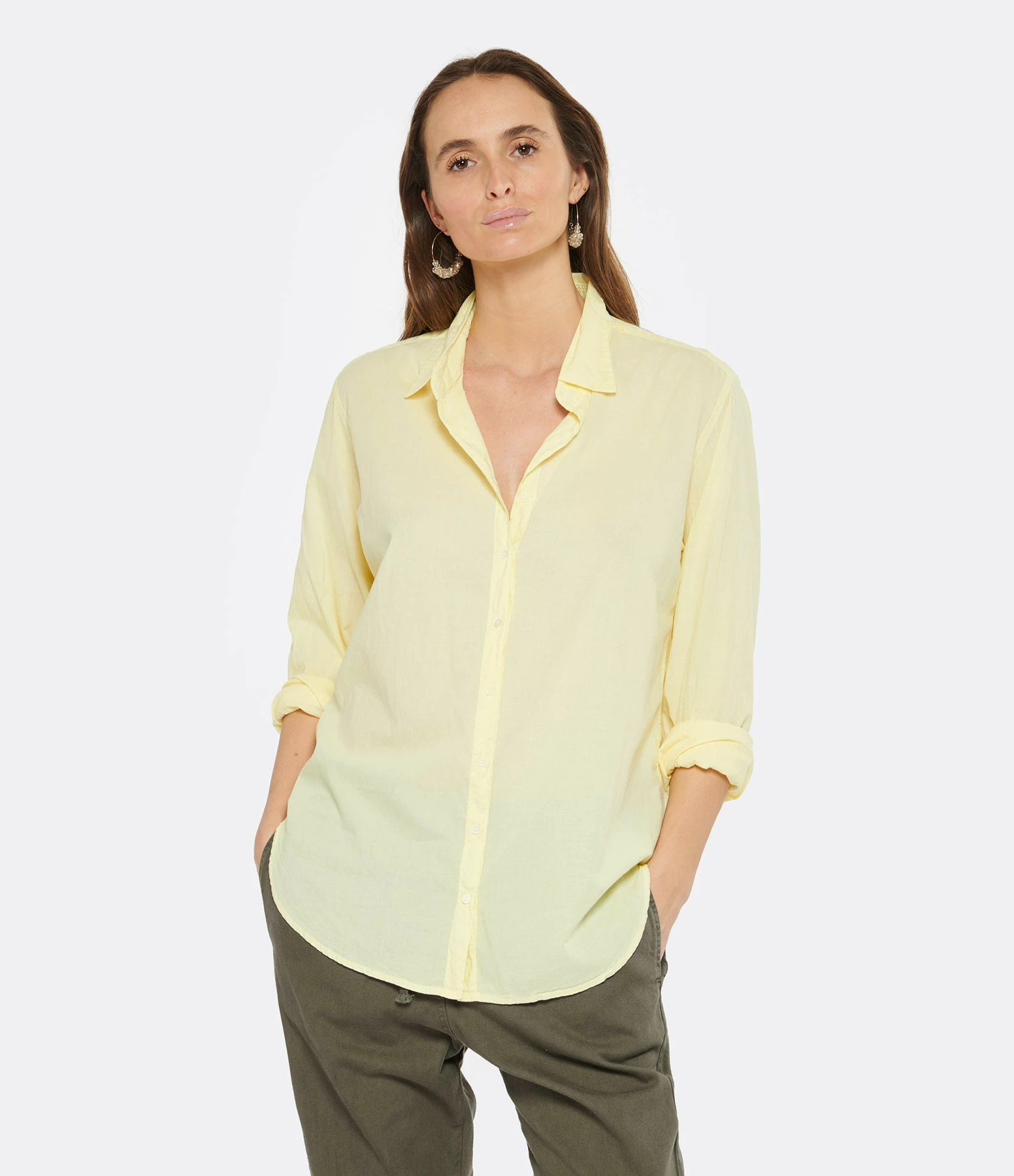 XIRENA Chemise Beau Coton Jaune – Image 3