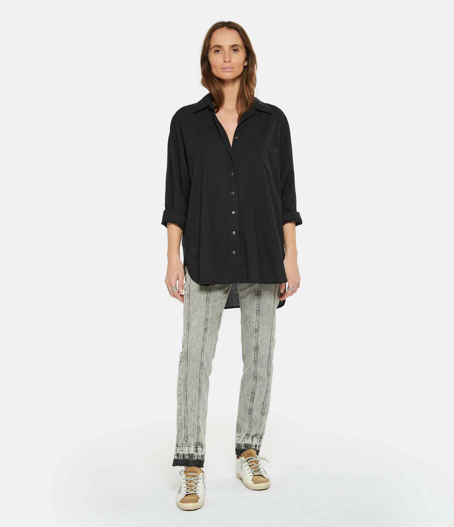 XIRENA Chemise Sydney Coton Noir – Image 5