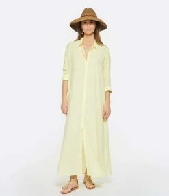 XIRENA Robe Longue Boden Coton Jaune -Boutique de vente ZIMMERMANN xiren look20230118 78