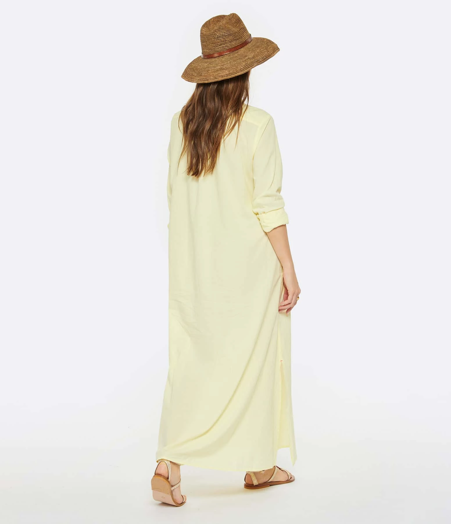 XIRENA Robe Longue Boden Coton Jaune – Image 4