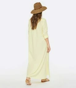 XIRENA Robe Longue Boden Coton Jaune -Boutique de vente ZIMMERMANN xiren look20230118 80