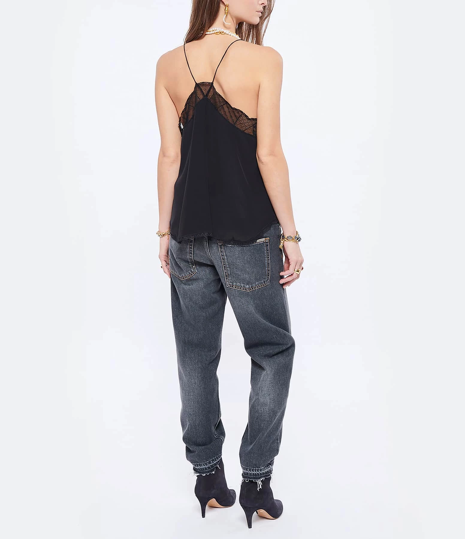 Zadig & Voltaire Top Caraco Christy Soie Noir – Image 4