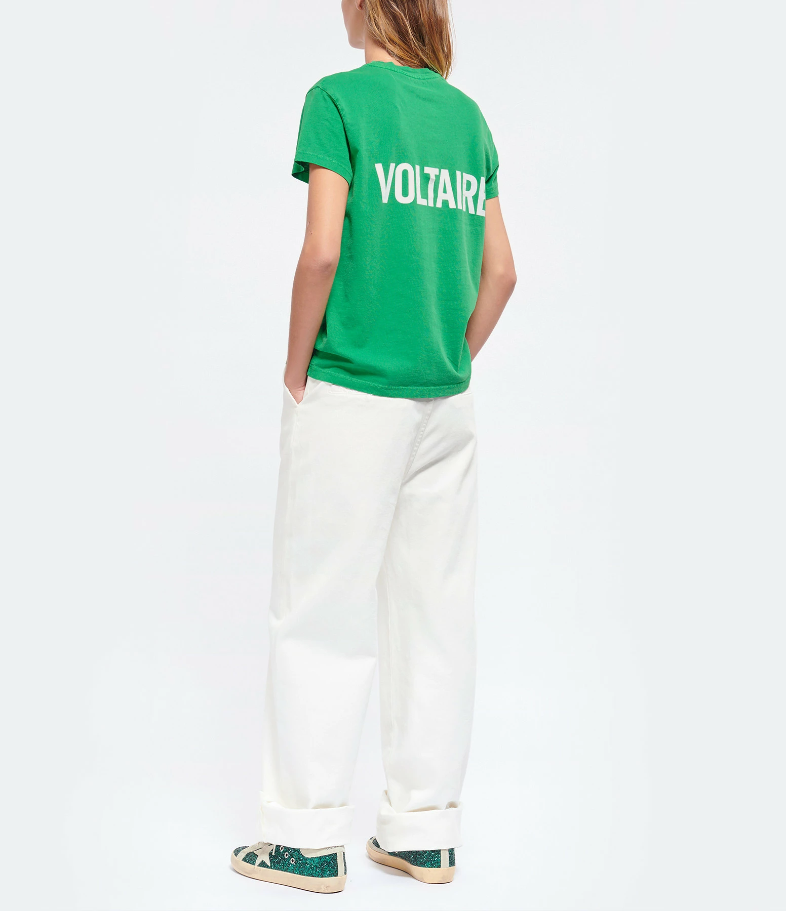 Zadig & Voltaire Tee-shirt Zoe ZV Coton Vert Garden – Image 7