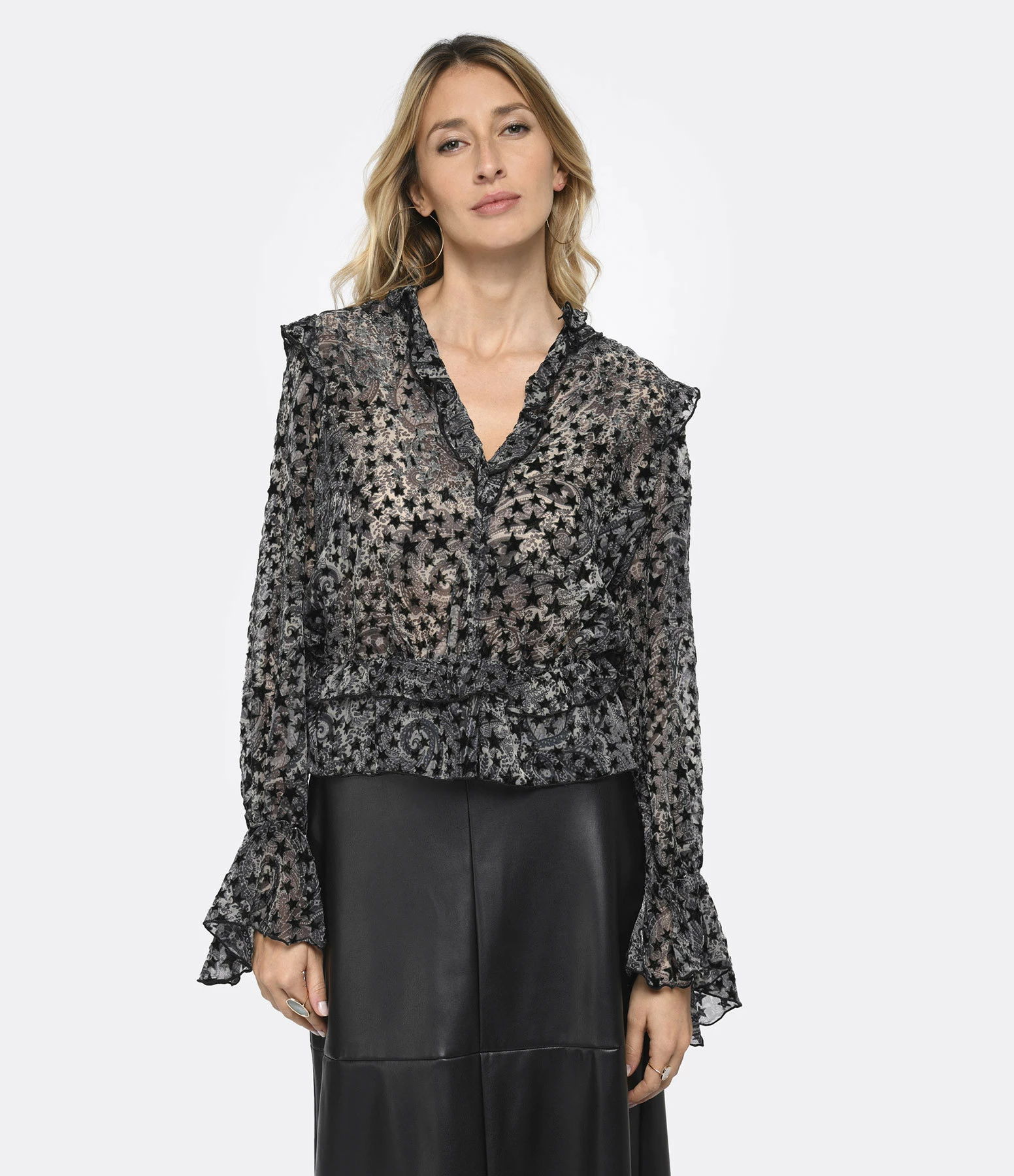 Zadig & Voltaire Blouse Tuya Gris – Image 2
