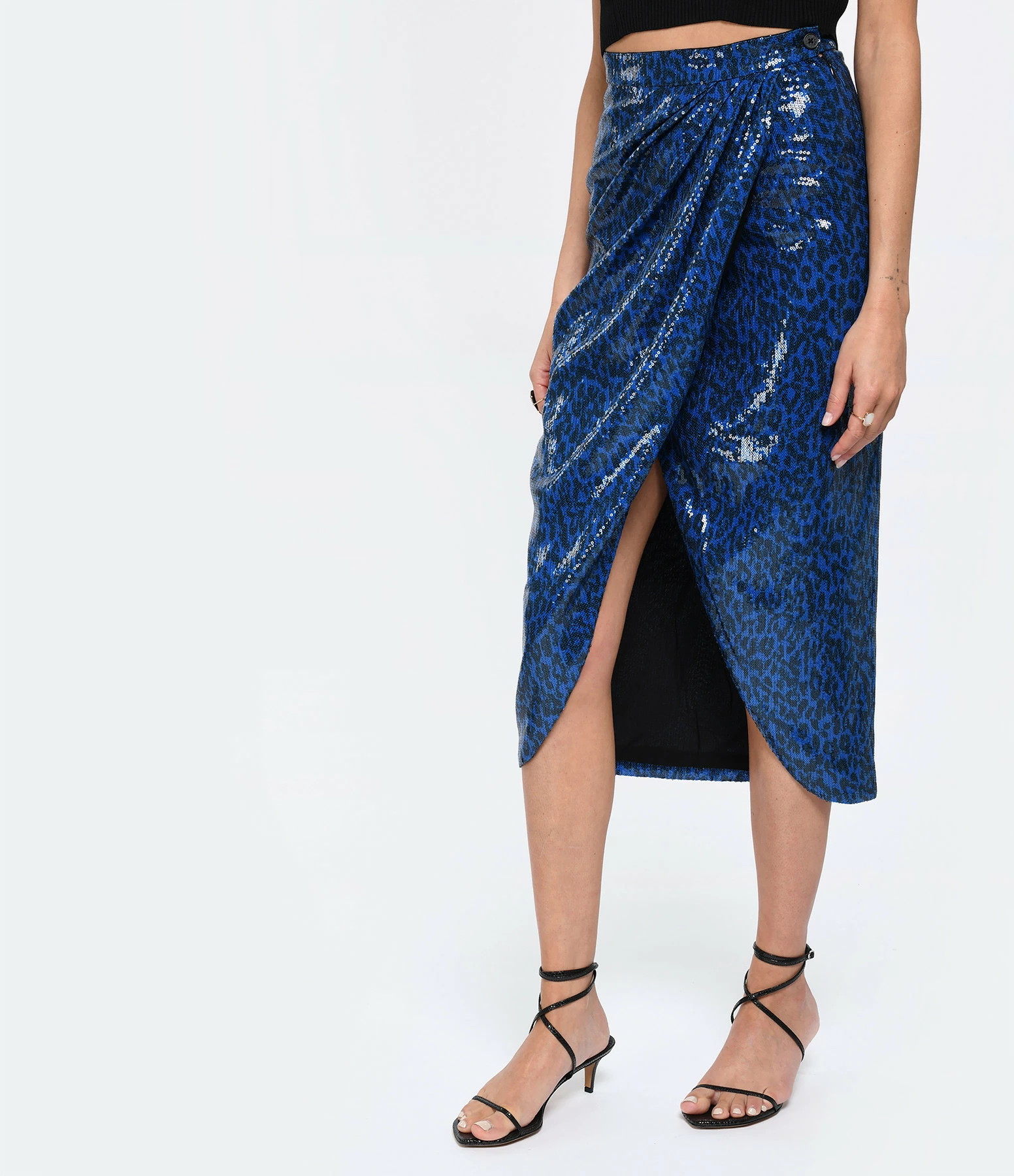 Zadig & Voltaire Jupe Longue Jamelia Sequins Azur – Image 3