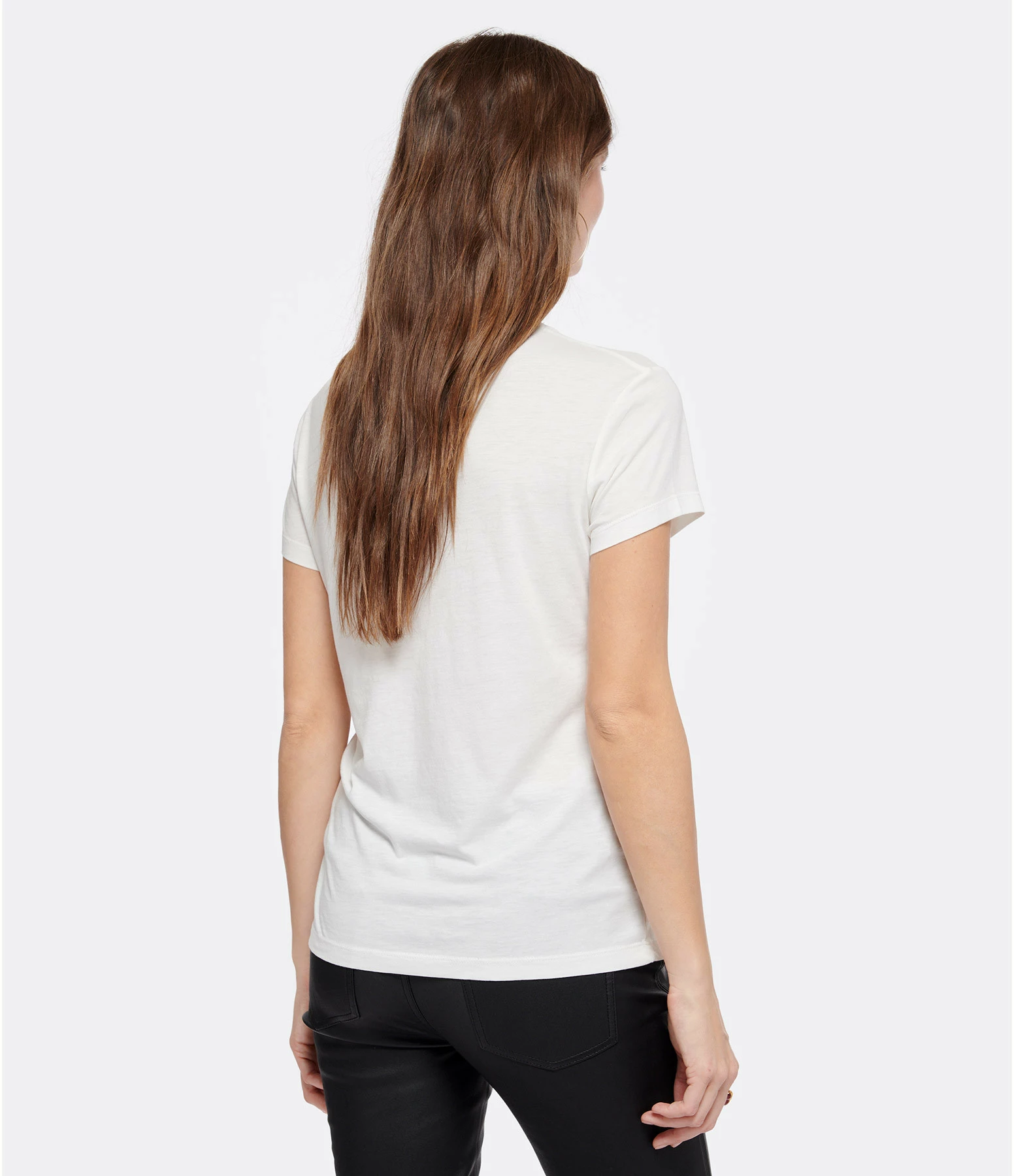 Zadig & Voltaire Tee-shirt Walk Blason Coton Blanc Doré – Image 4