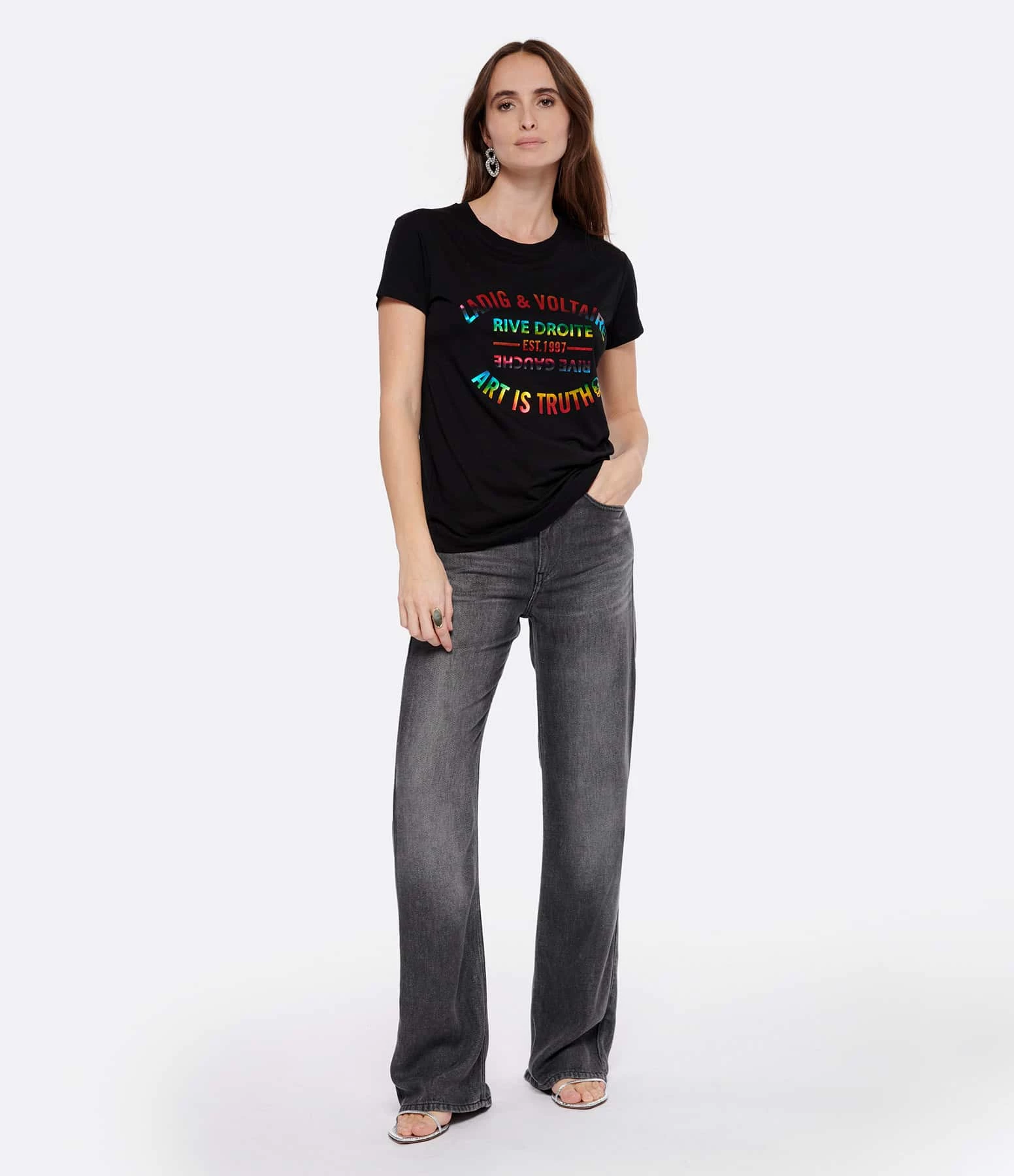 Zadig & Voltaire Tee-shirt Walk Blason Coton Noir – Image 3