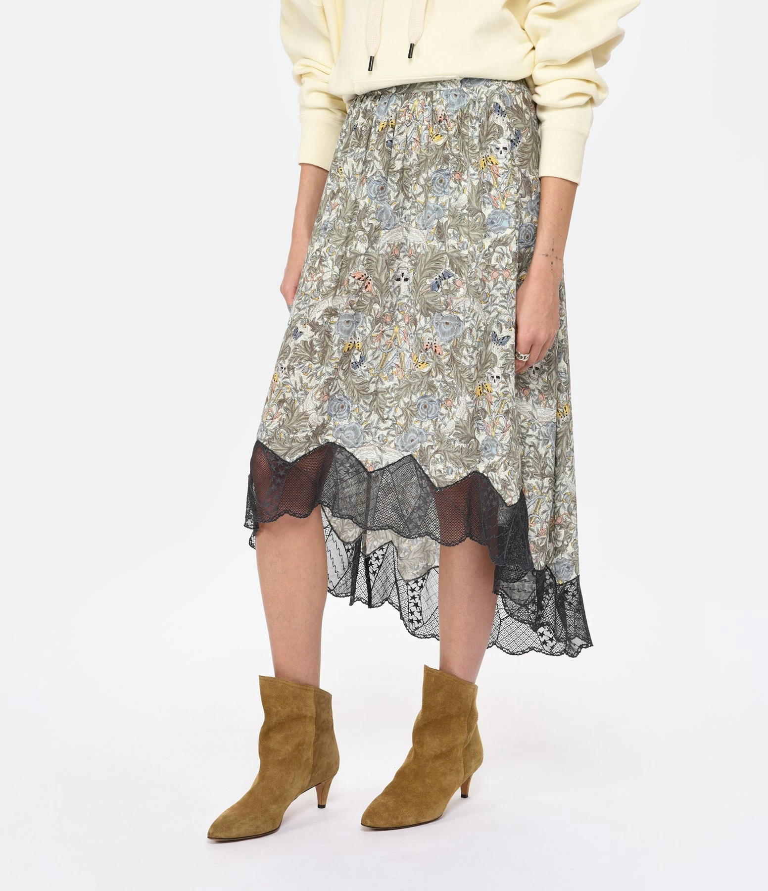 Zadig & Voltaire Jupe Longue Joslin Kaki – Image 3