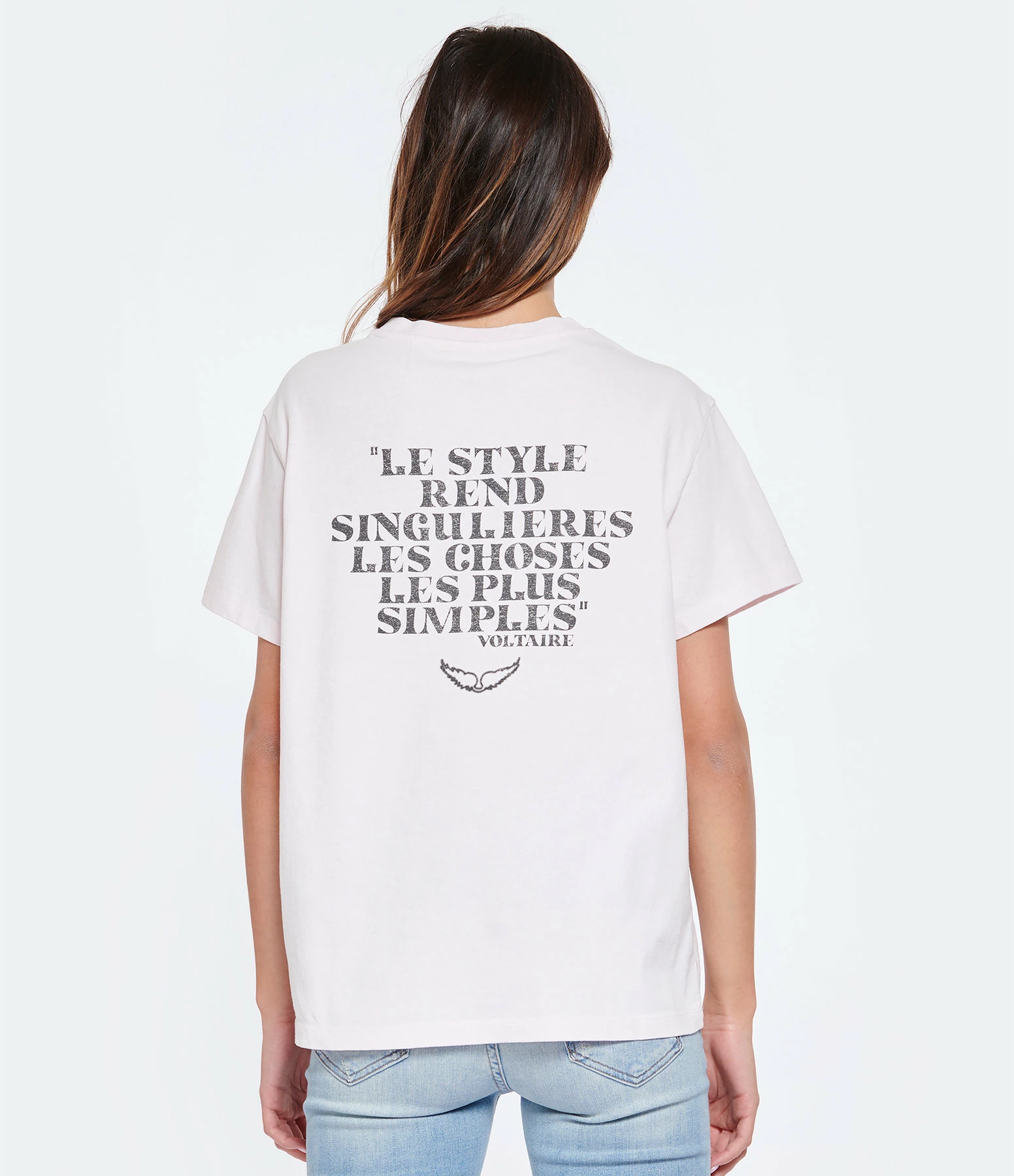 Zadig & Voltaire Tee-shirt Omma ZV Coton Rose Pastel – Image 5