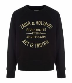 Zadig & Voltaire Sweatshirt Upper Blason Coton Noir