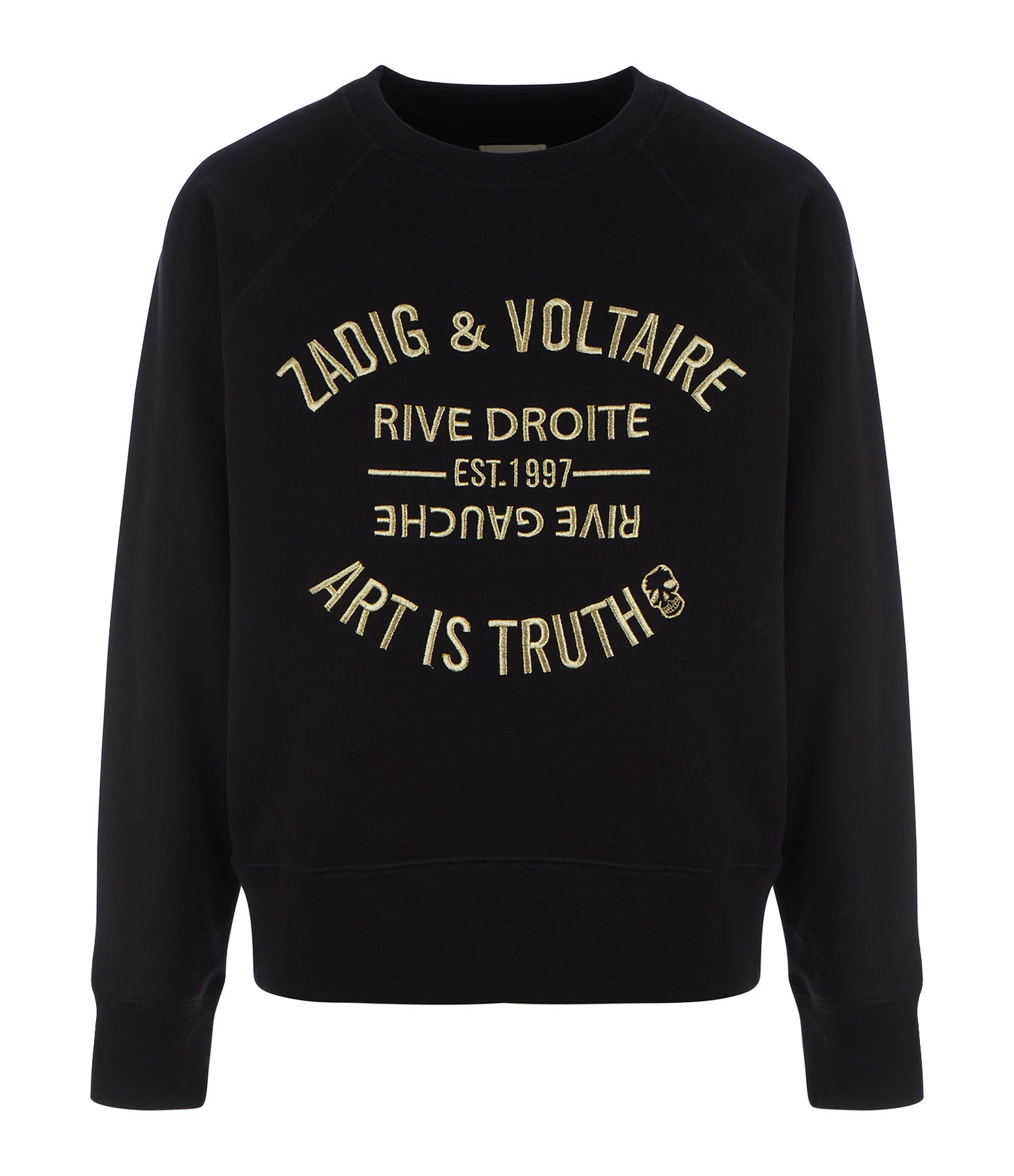 Zadig & Voltaire Sweatshirt Upper Blason Coton Noir