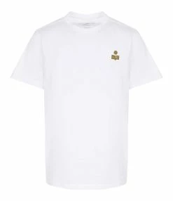 MARANT ÉTOILE Tee-shirt Zewel Coton Organique Blanc Kaki