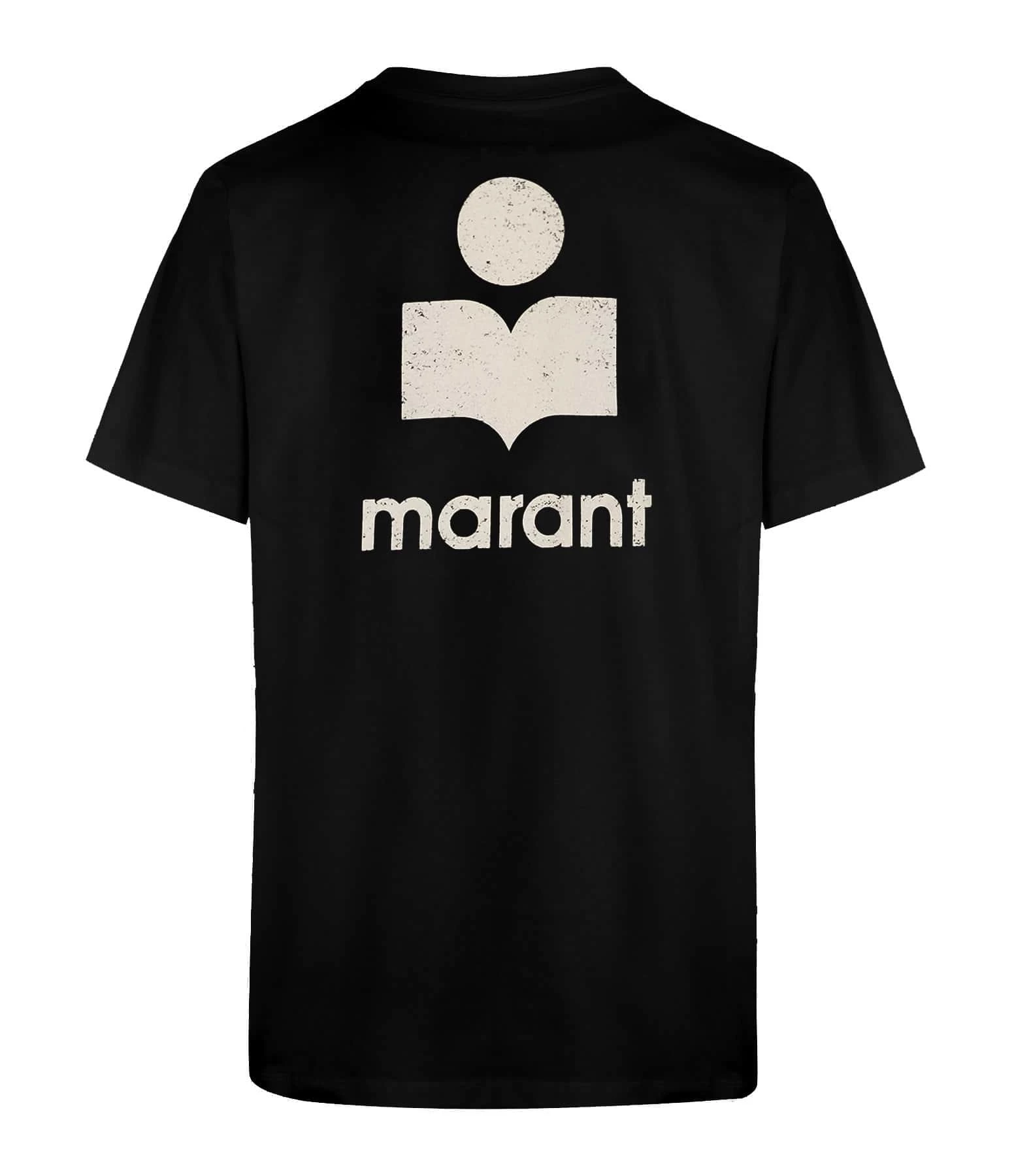MARANT ÉTOILE Tee-shirt Zewel Coton Organique Noir Écru – Image 2
