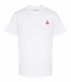 MARANT ÉTOILE Tee-shirt Zewel Coton Organique Blanc Framboise