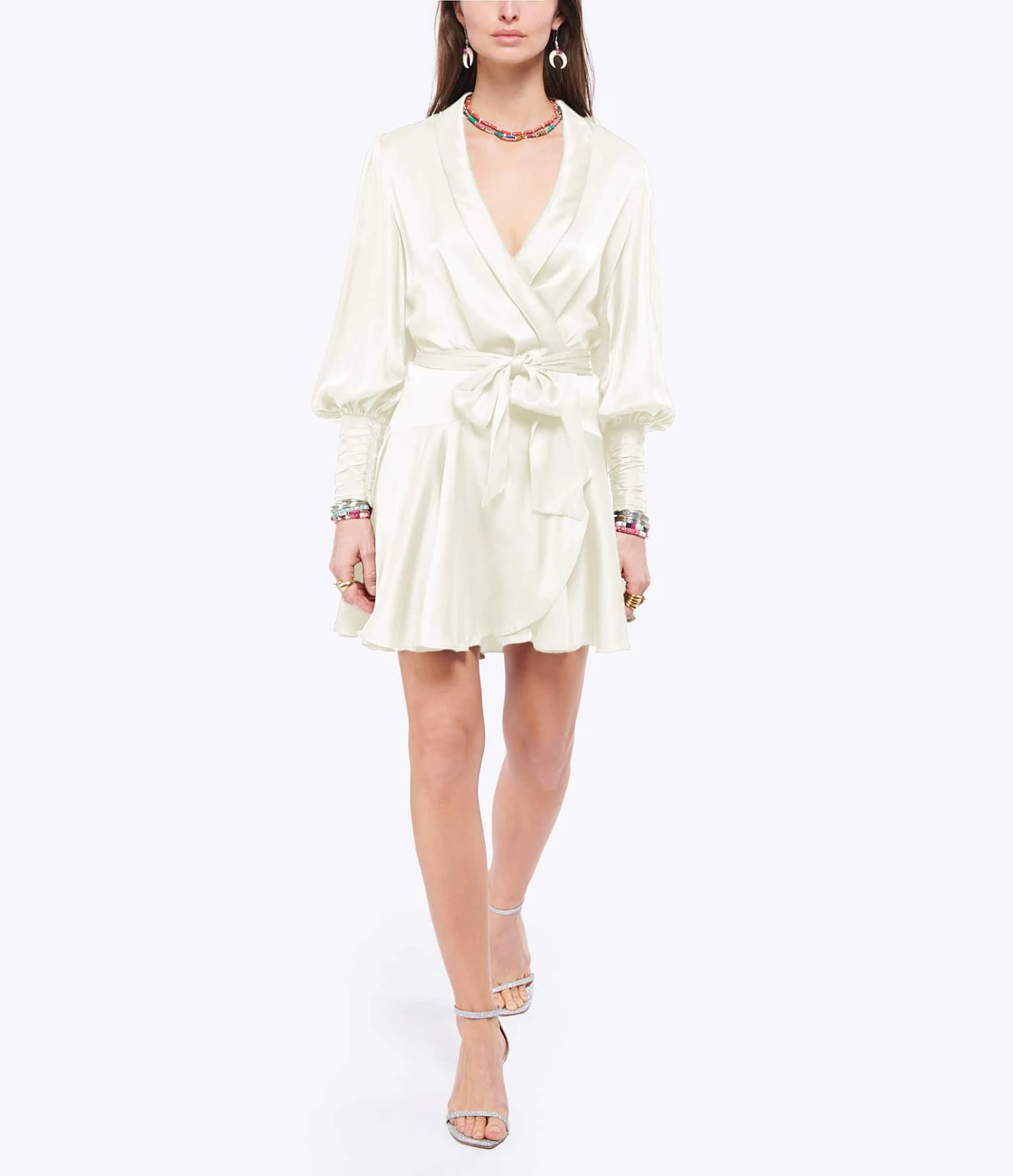 Zimmermann Robe Wrap Soie Crème – Image 3