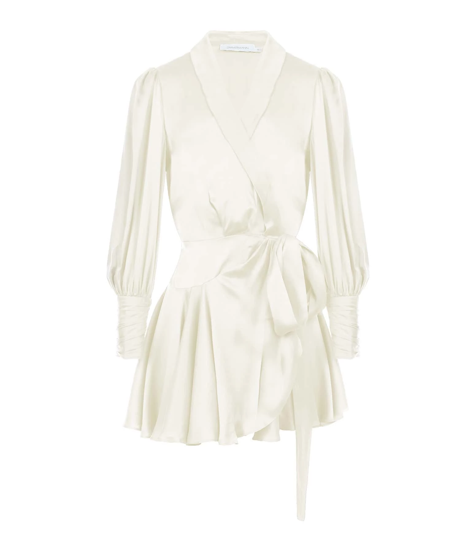 Zimmermann Robe Wrap Soie Crème