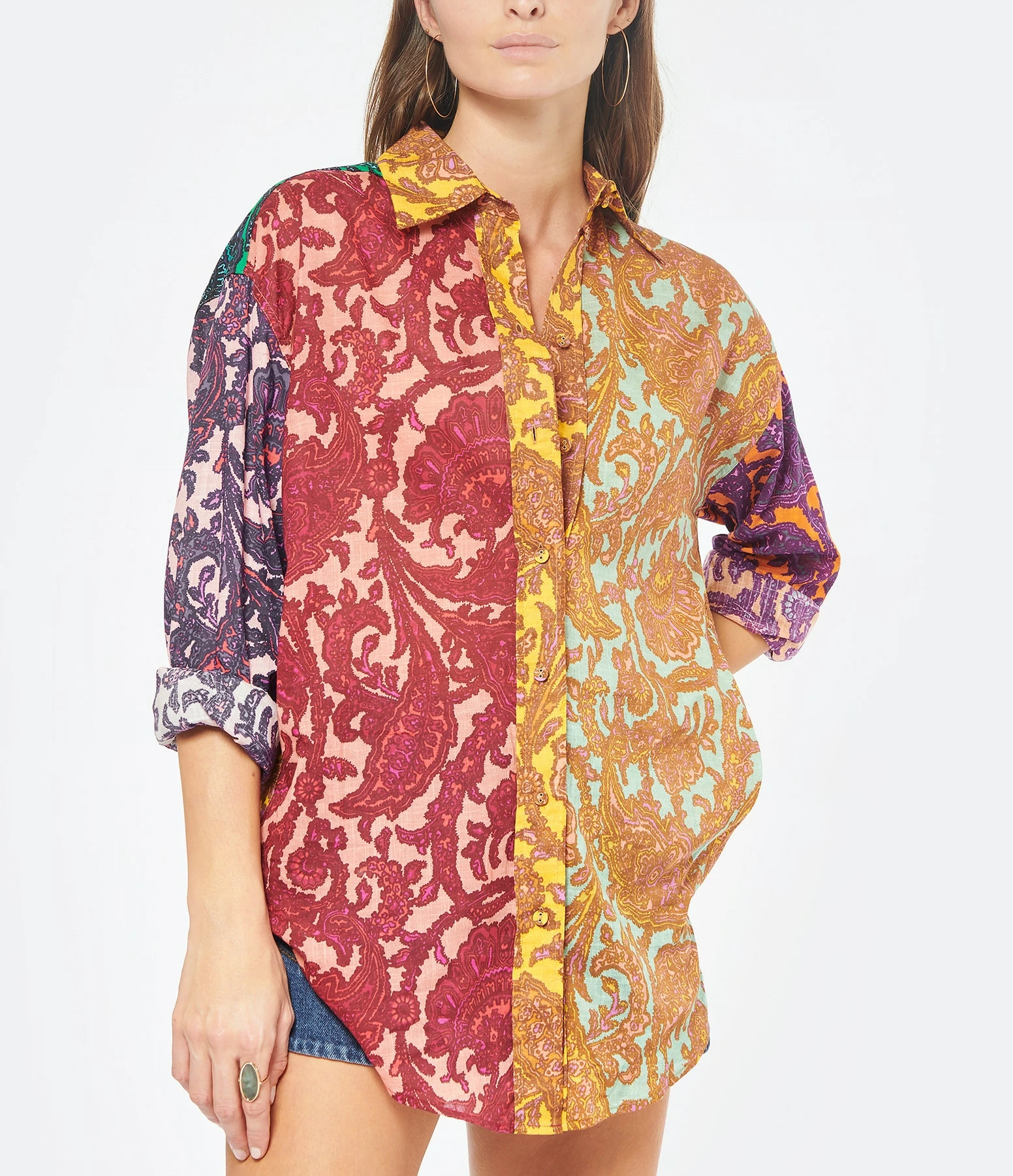 Zimmermann Chemise Tiggy Coton Imprimé Cachemire – Image 4