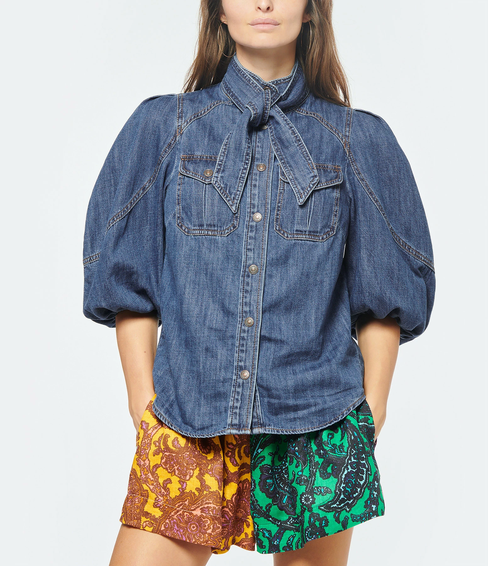 Zimmermann Chemise Tiggy Denim Bleu – Image 2