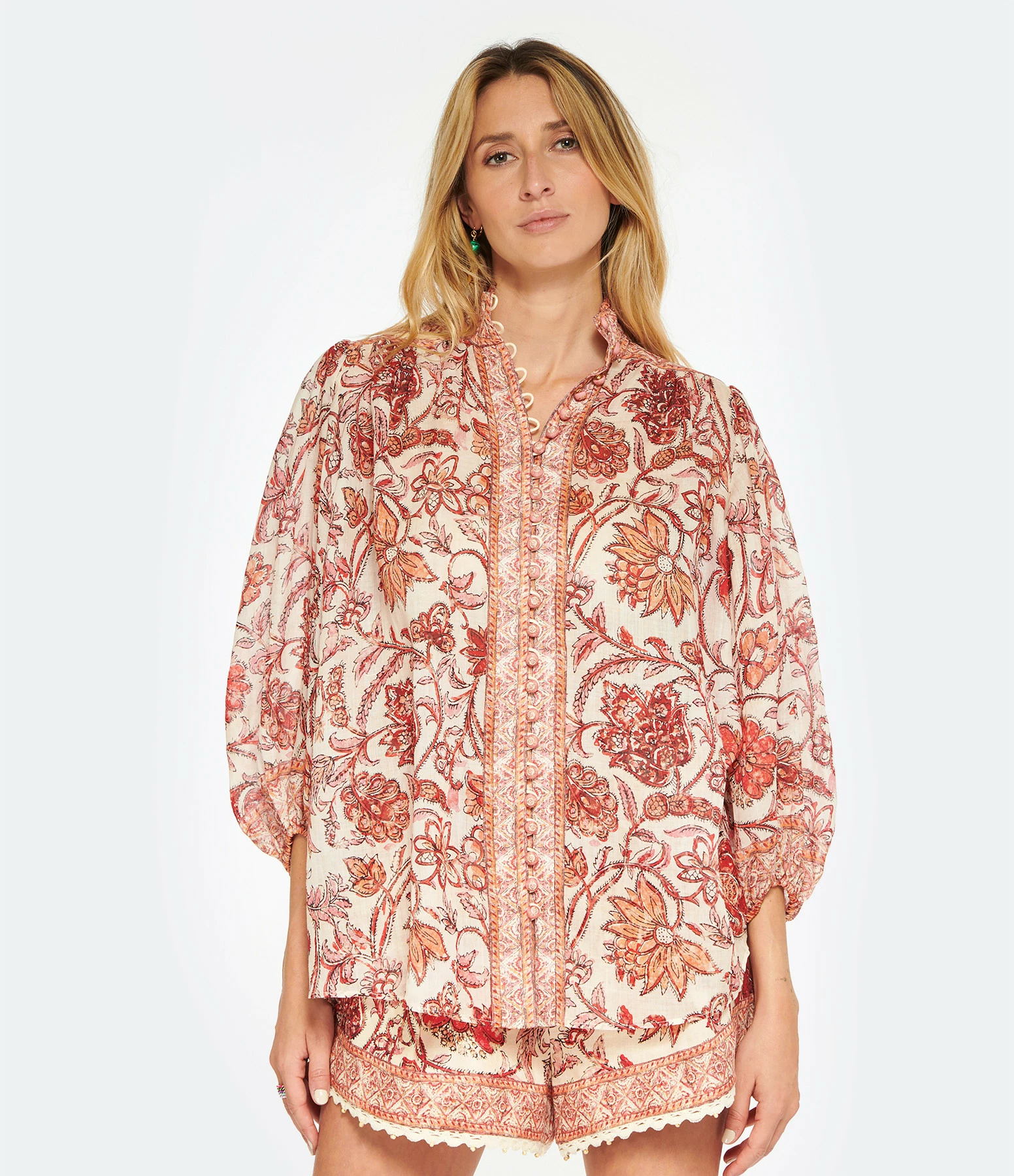 Zimmermann Chemise Vitali Fleuri Sépia – Image 2