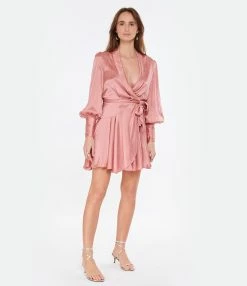 Zimmermann Robe Wrap Soie Lipstick 8 Zimmermann Robe Wrap Soie Lipstick -Boutique de vente ZIMMERMANN zimme look20230110 144
