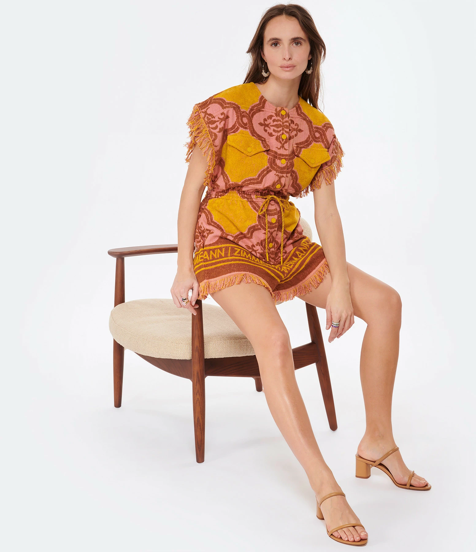 Zimmermann Combinaison Cira Coton Rose Jaune 5 Zimmermann Combinaison Cira Coton Rose Jaune – Image 3