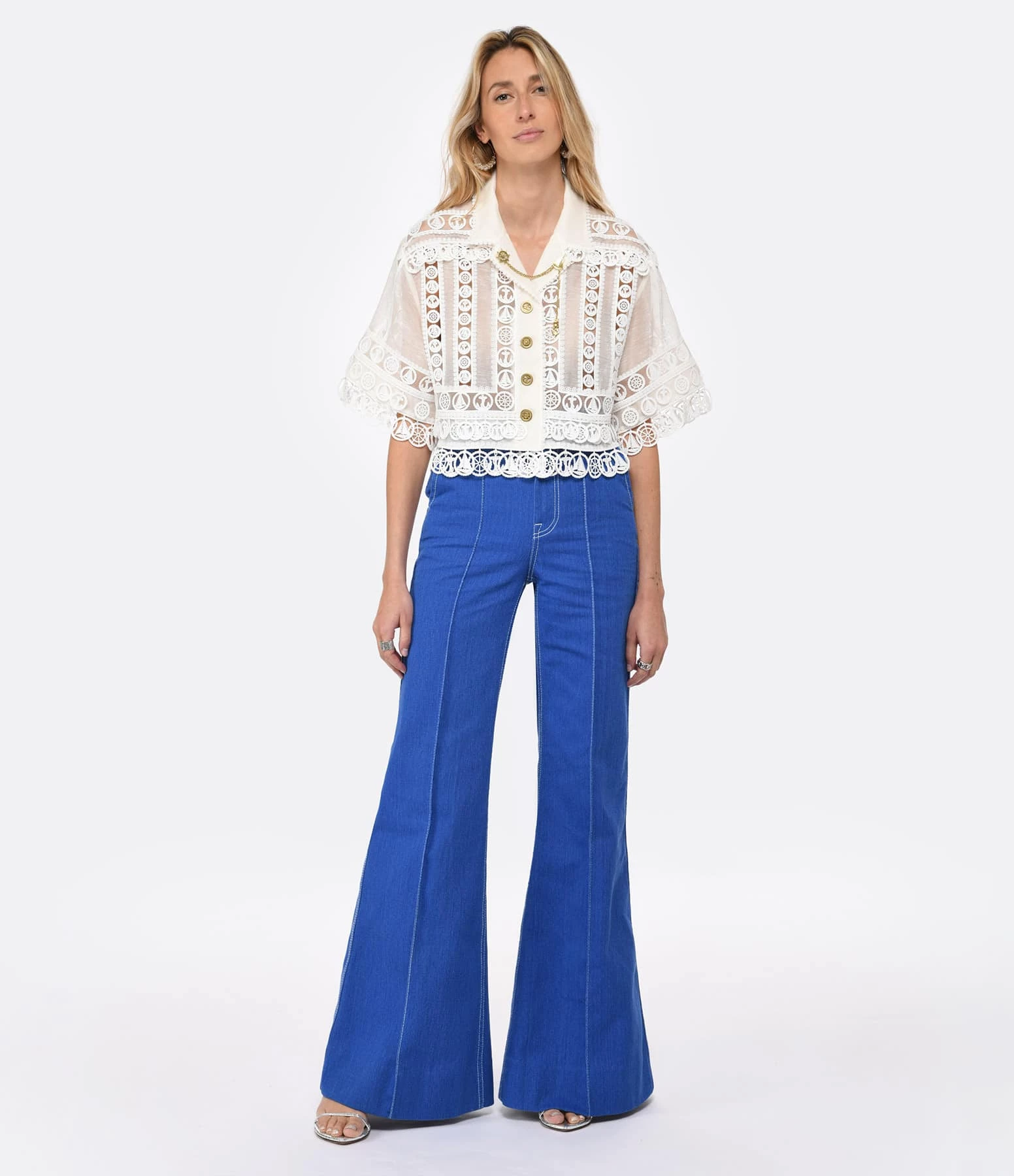 Zimmermann Chemise High Tide Nautical Lin Crème – Image 5