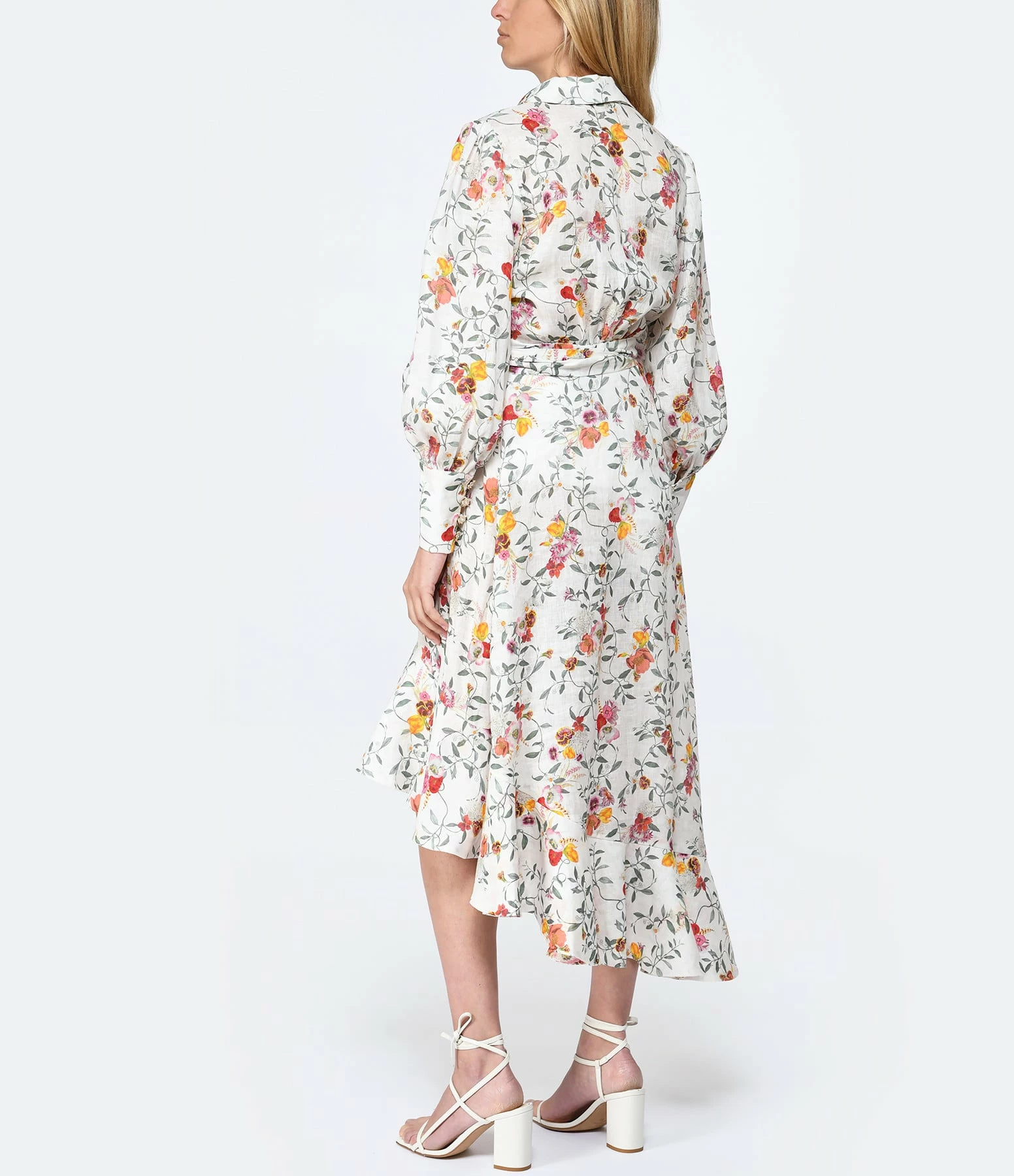 Zimmermann Robe Portefeuille Mi-Longue Lin Imprimé – Image 3