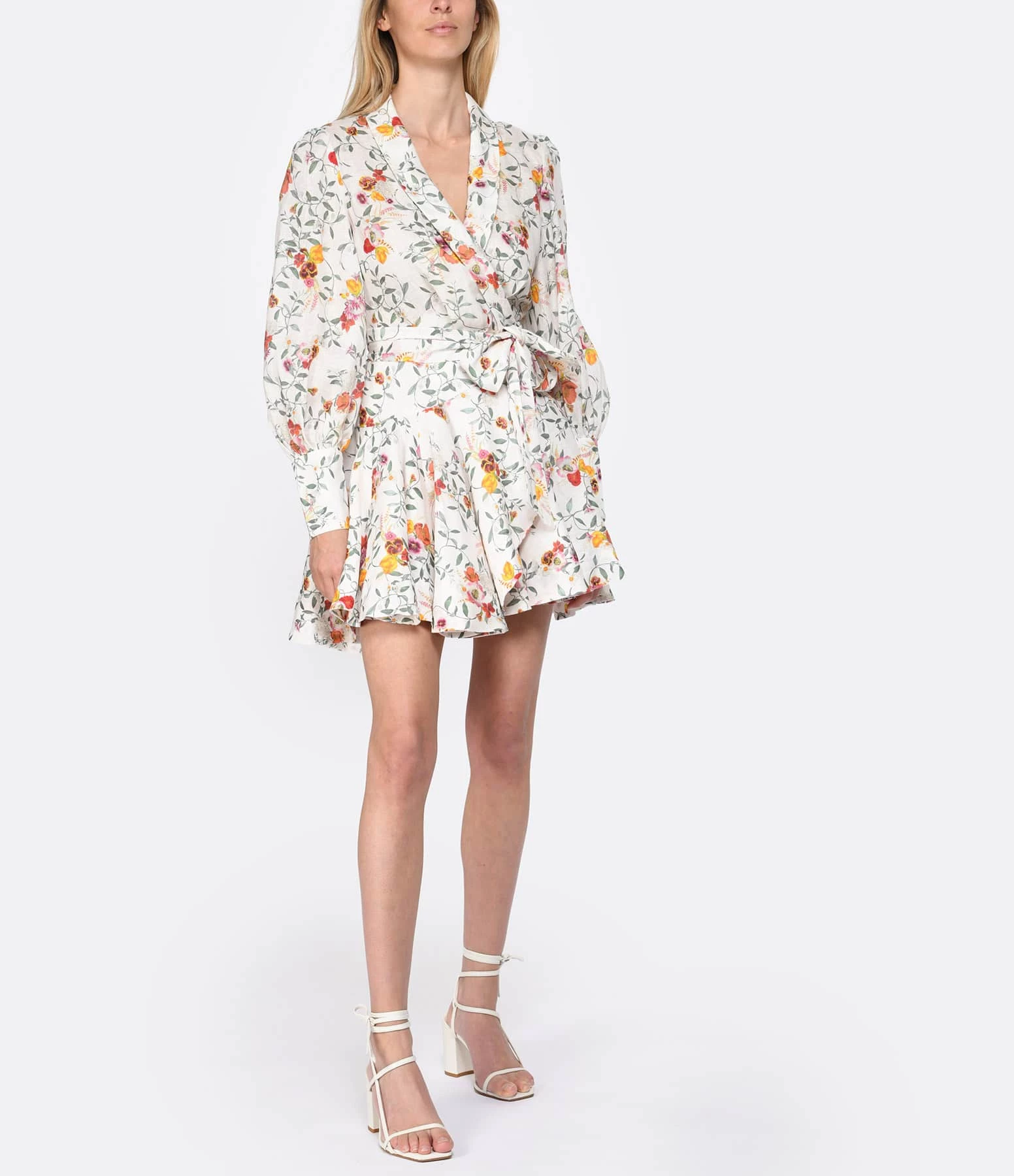 Zimmermann Mini Robe Portefeuille Lin Imprimé – Image 3