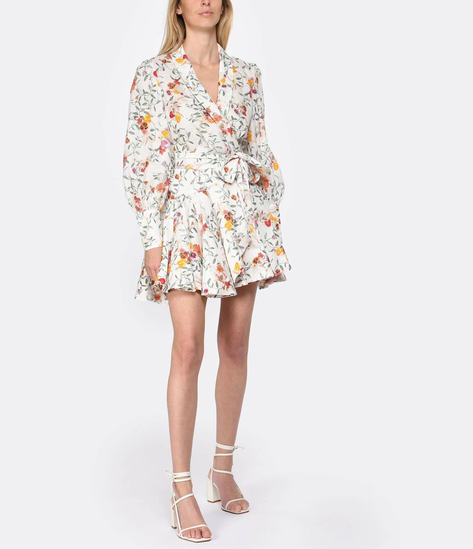 Zimmermann Mini Robe Portefeuille Lin Imprimé – Image 3