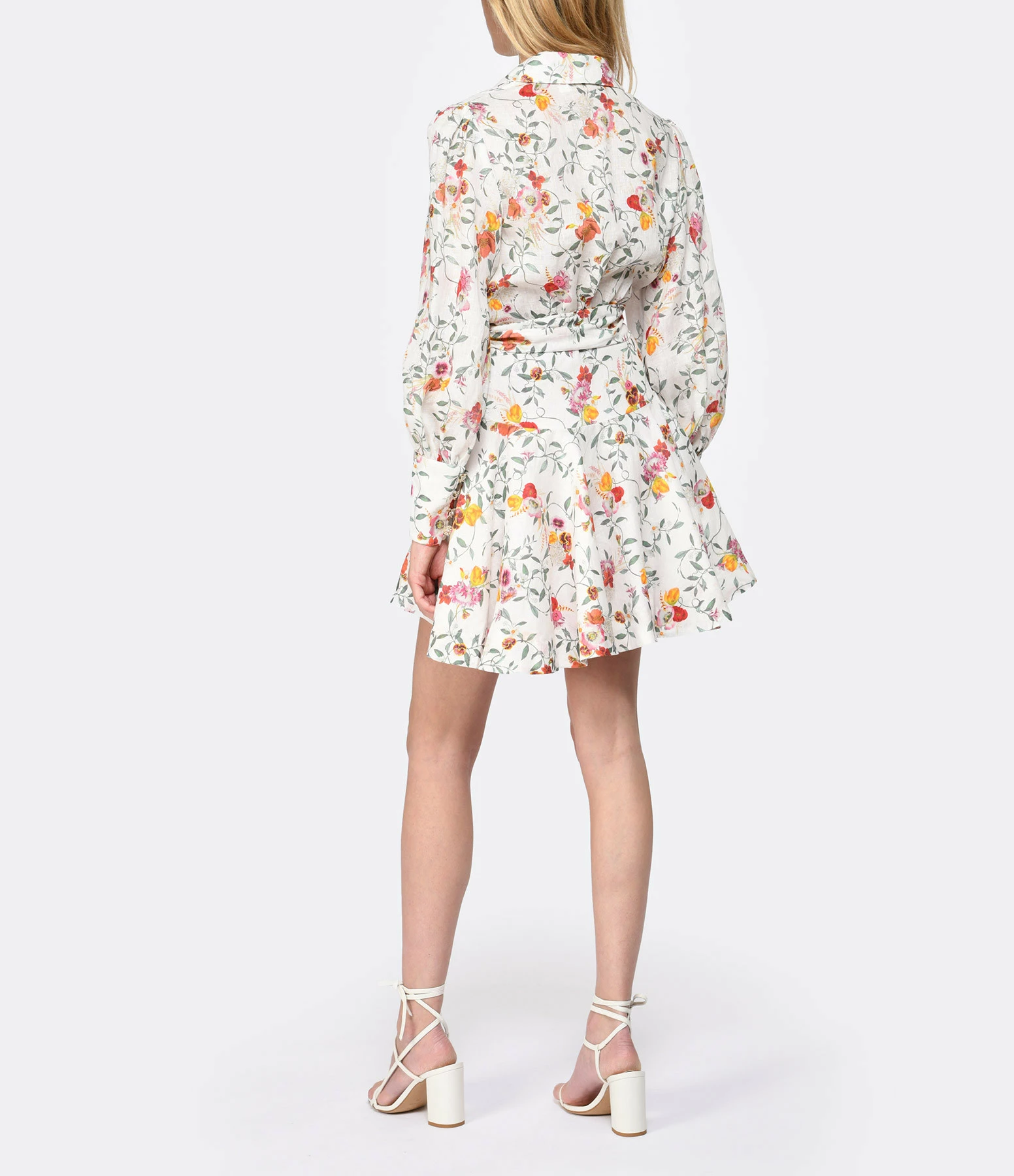 Zimmermann Mini Robe Portefeuille Lin Imprimé – Image 4